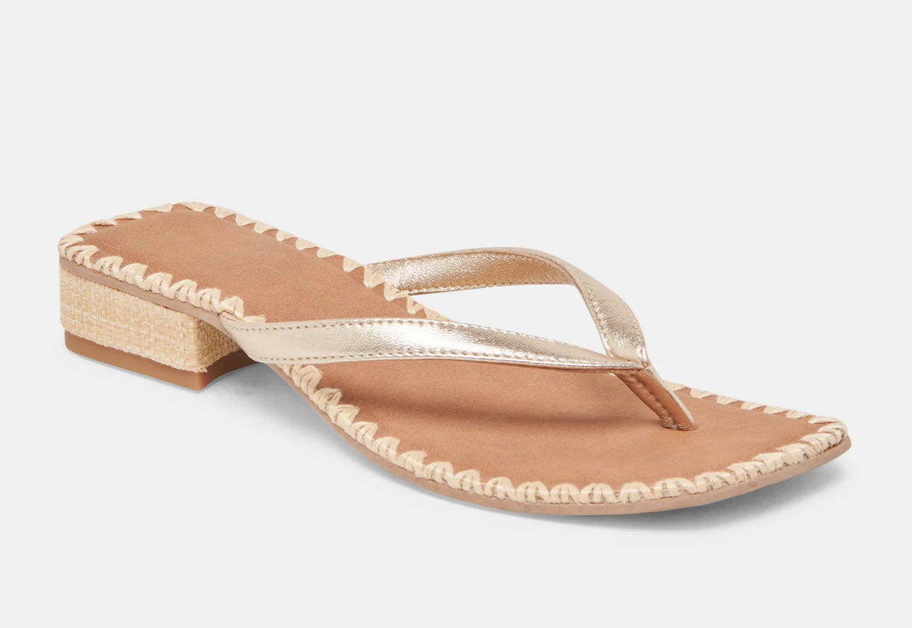 Dolce Vita Barty Sandals Gold Metallic Leather