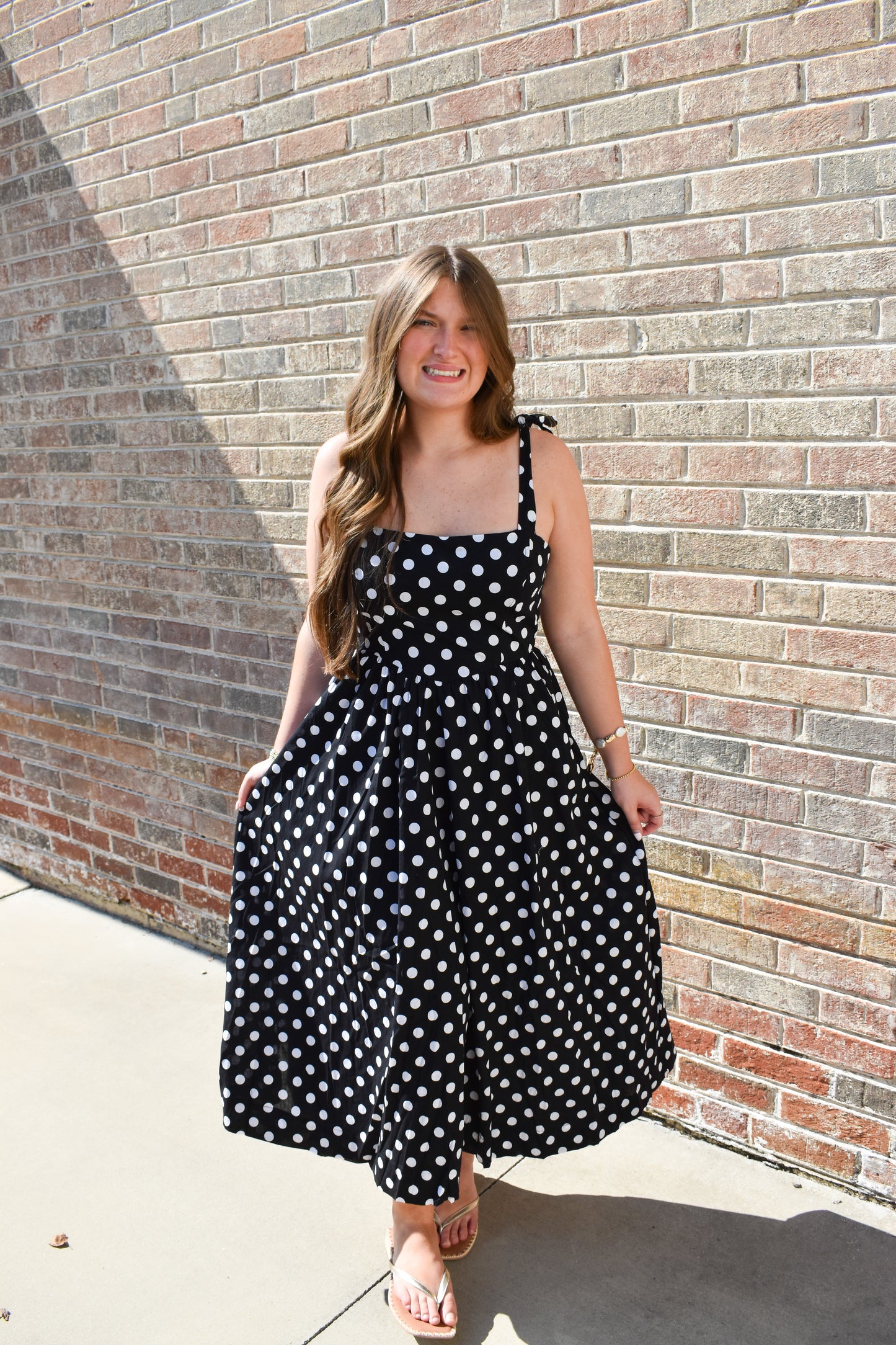 Rachel Polka Dot Midi Dress