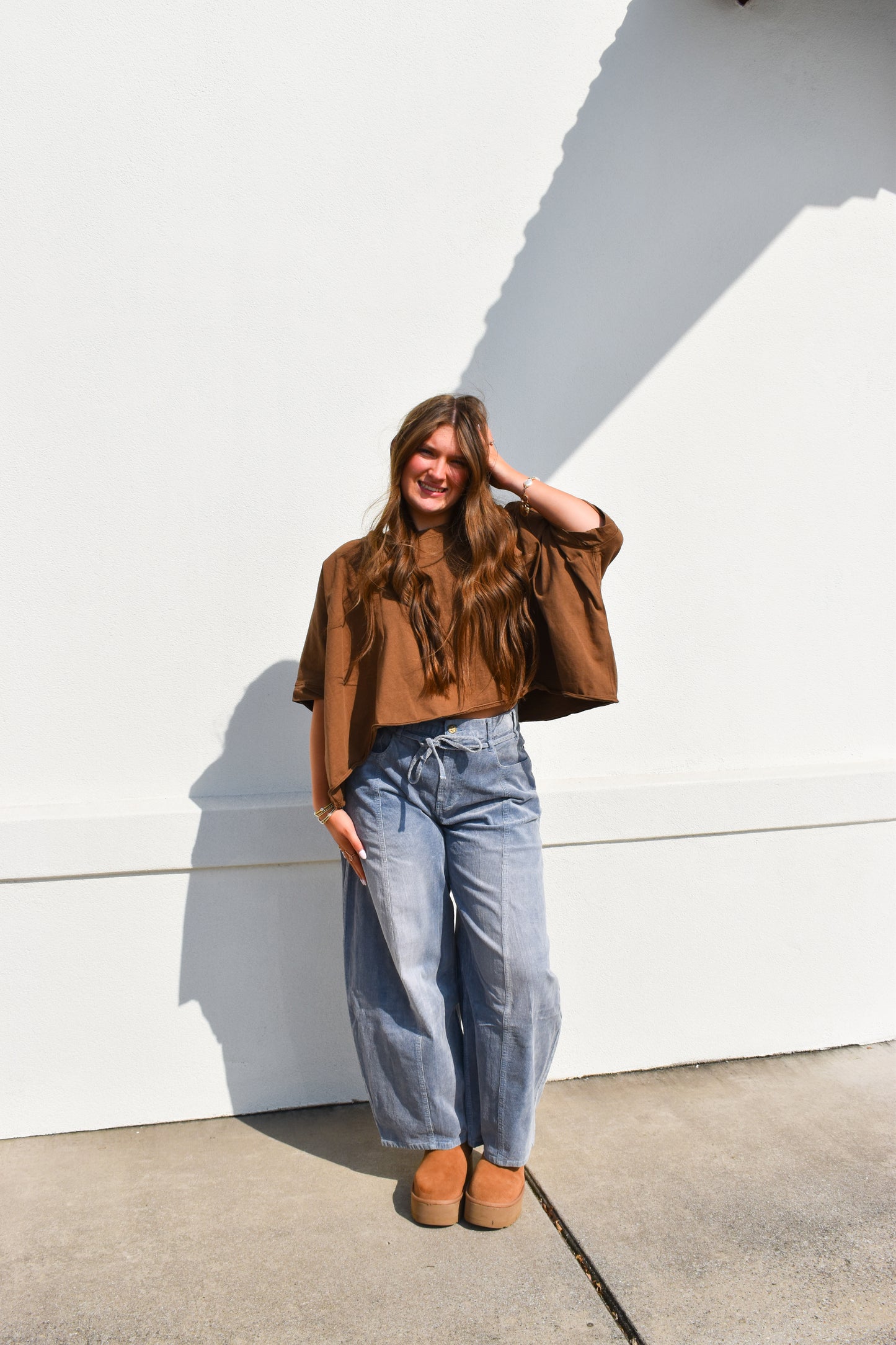 Iris Brown Oversized Top