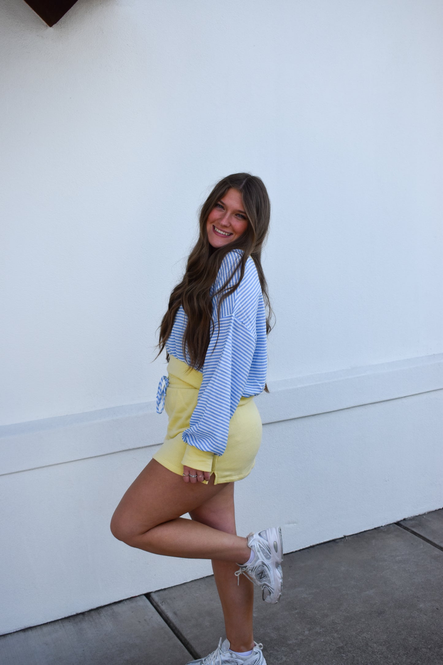 Ava Striped Contrast Top