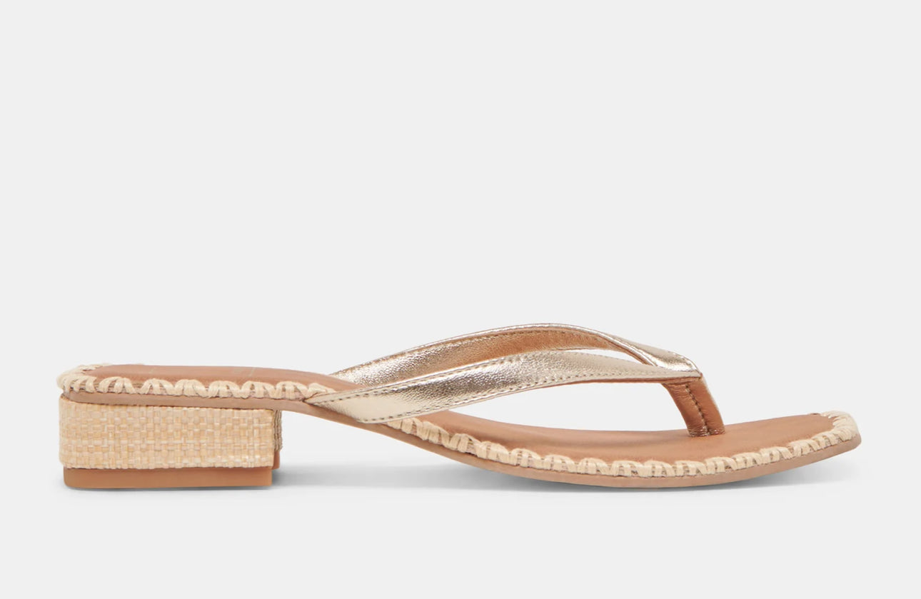 Dolce Vita Barty Sandals Gold Metallic Leather