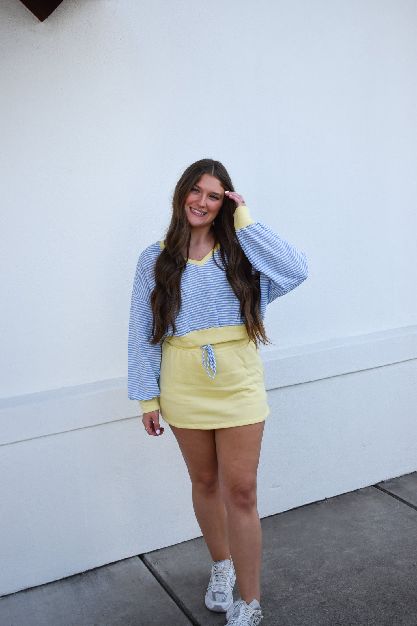 Ava Striped Contrast Top