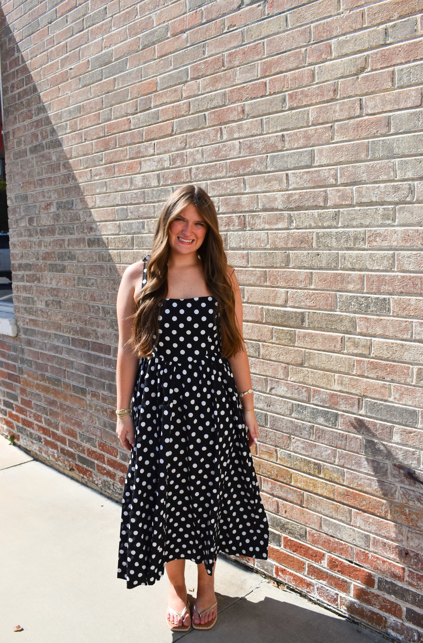 Rachel Polka Dot Midi Dress