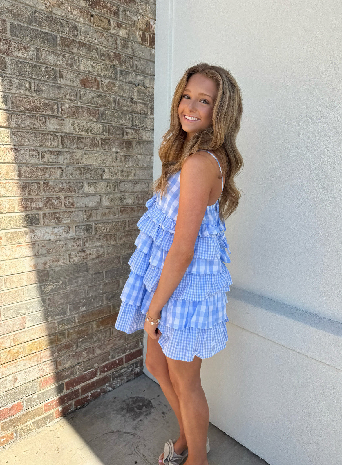 Gingham Ruffle Dress
