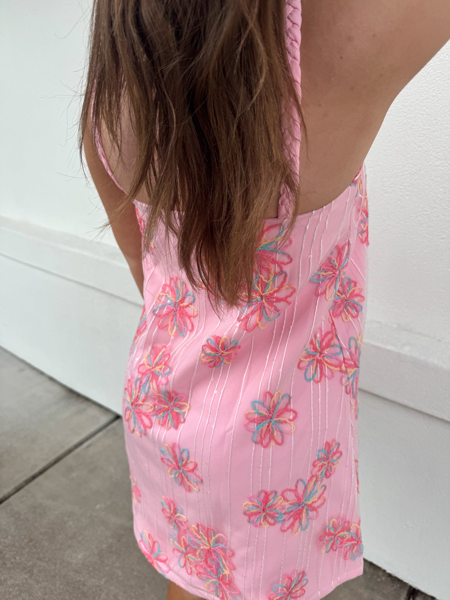 Blaire Lace Flower Mini Dress