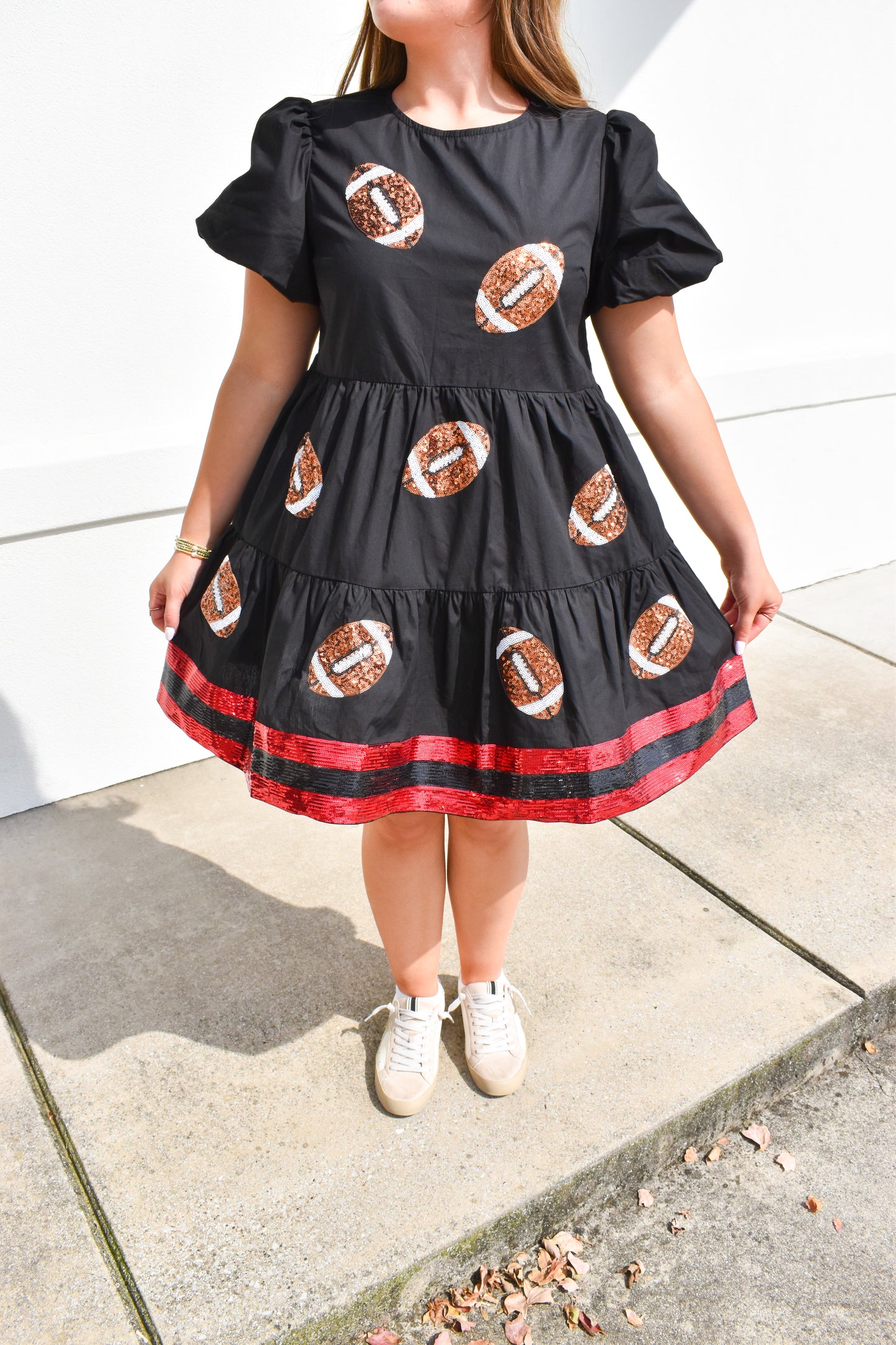 Sequin Football Tiered Dress
