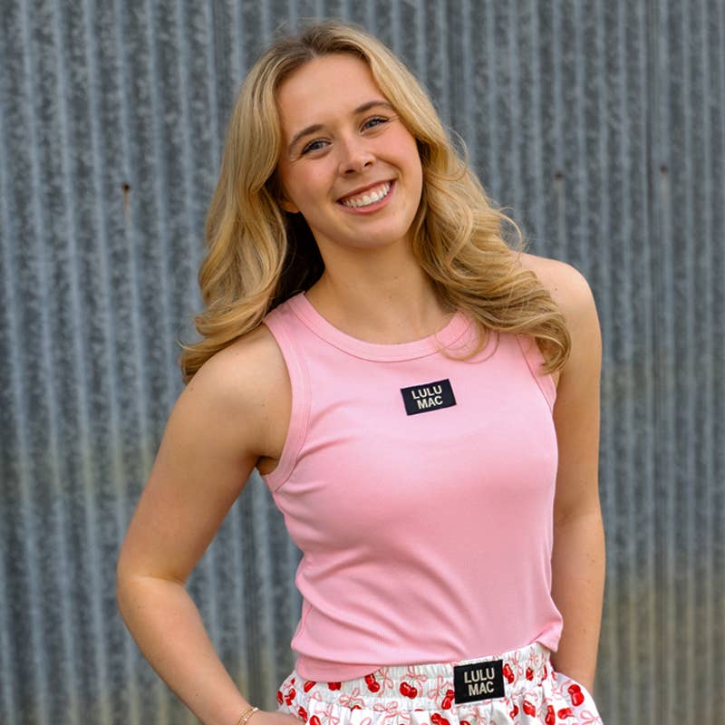 LULU MAC Solid Tank Top: Light Pink