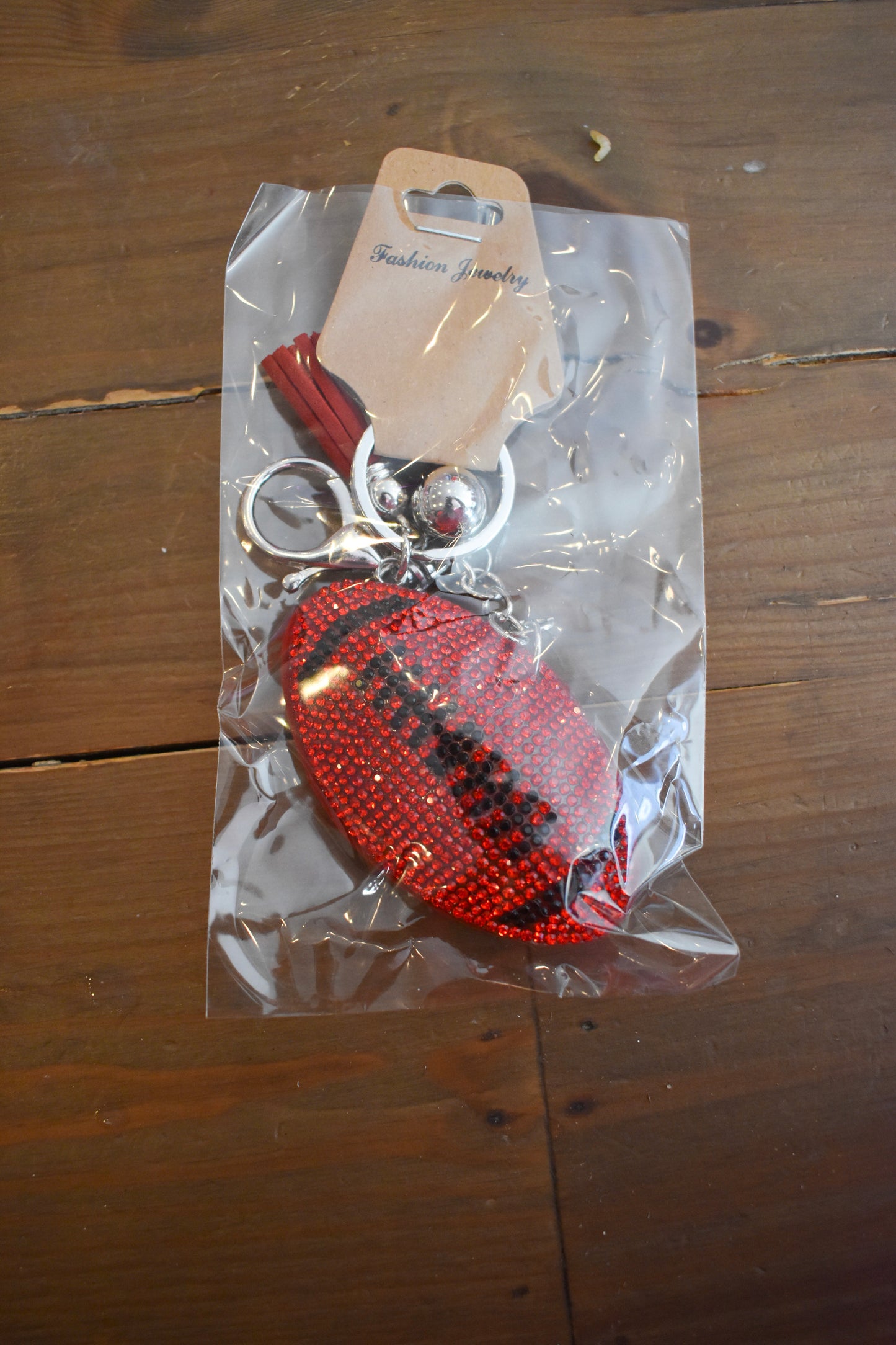 Football Crystal Bling Keychains