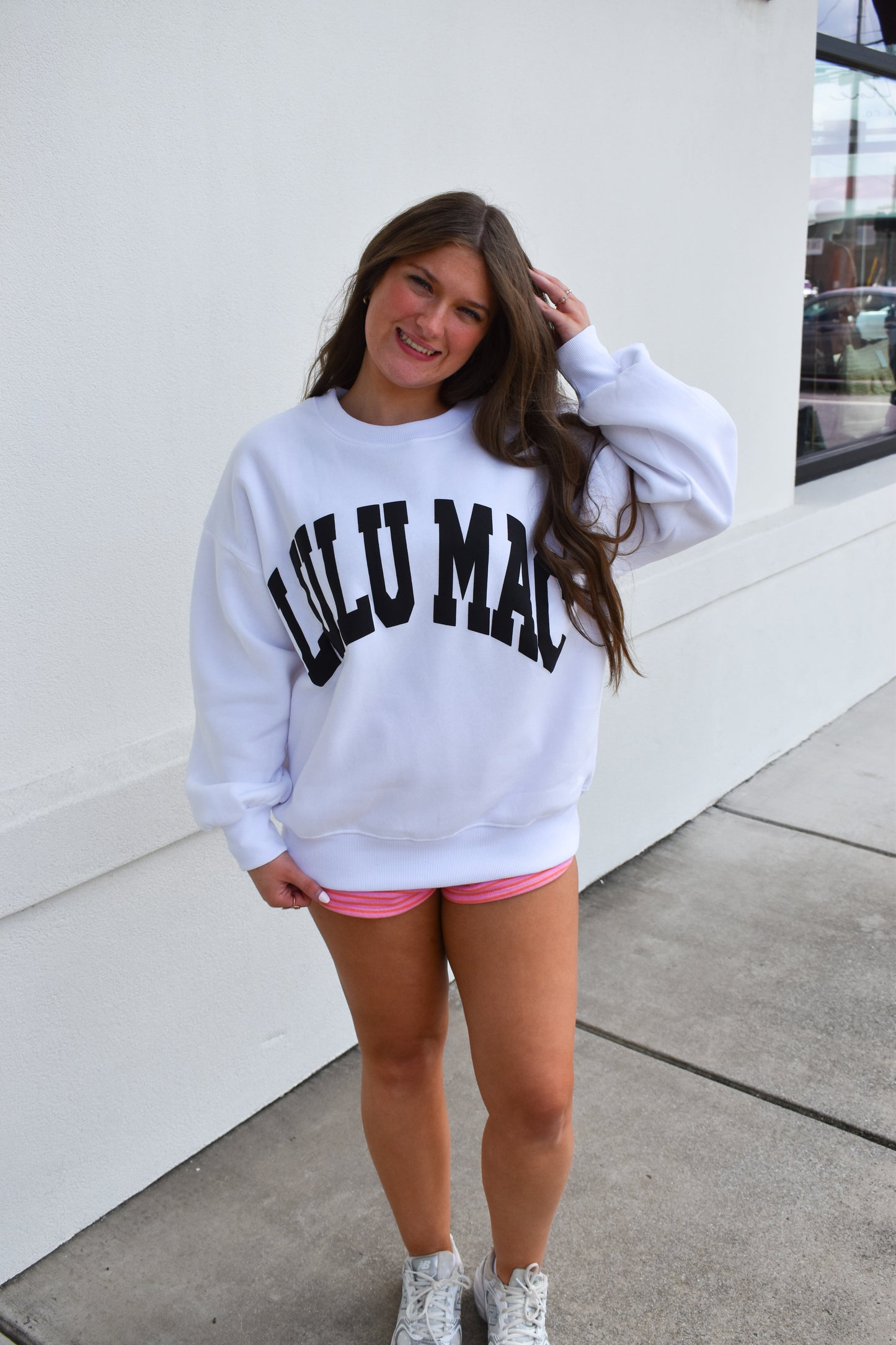 Lulu Mac Sweatshirt: White/Black