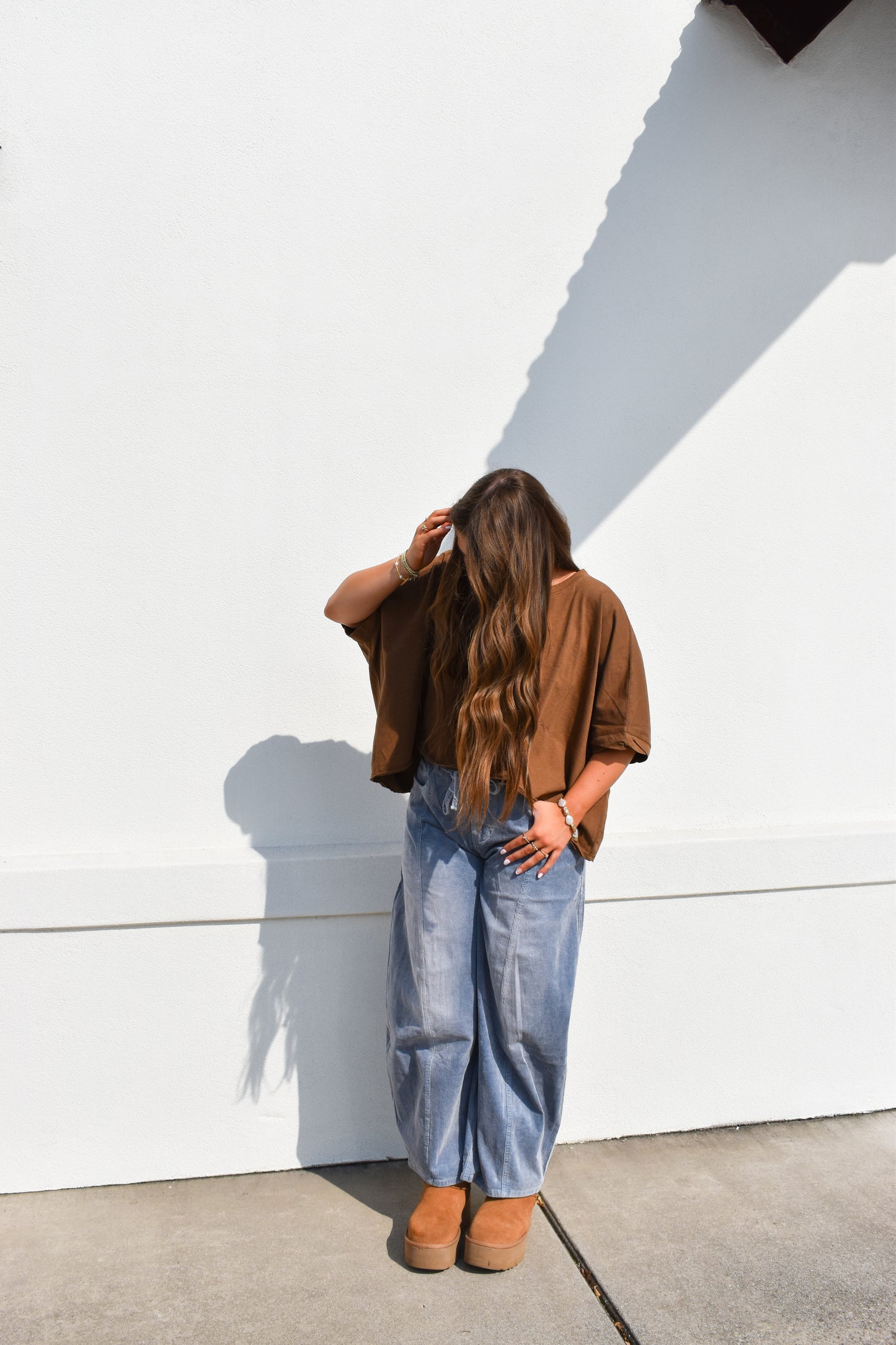 Iris Brown Oversized Top