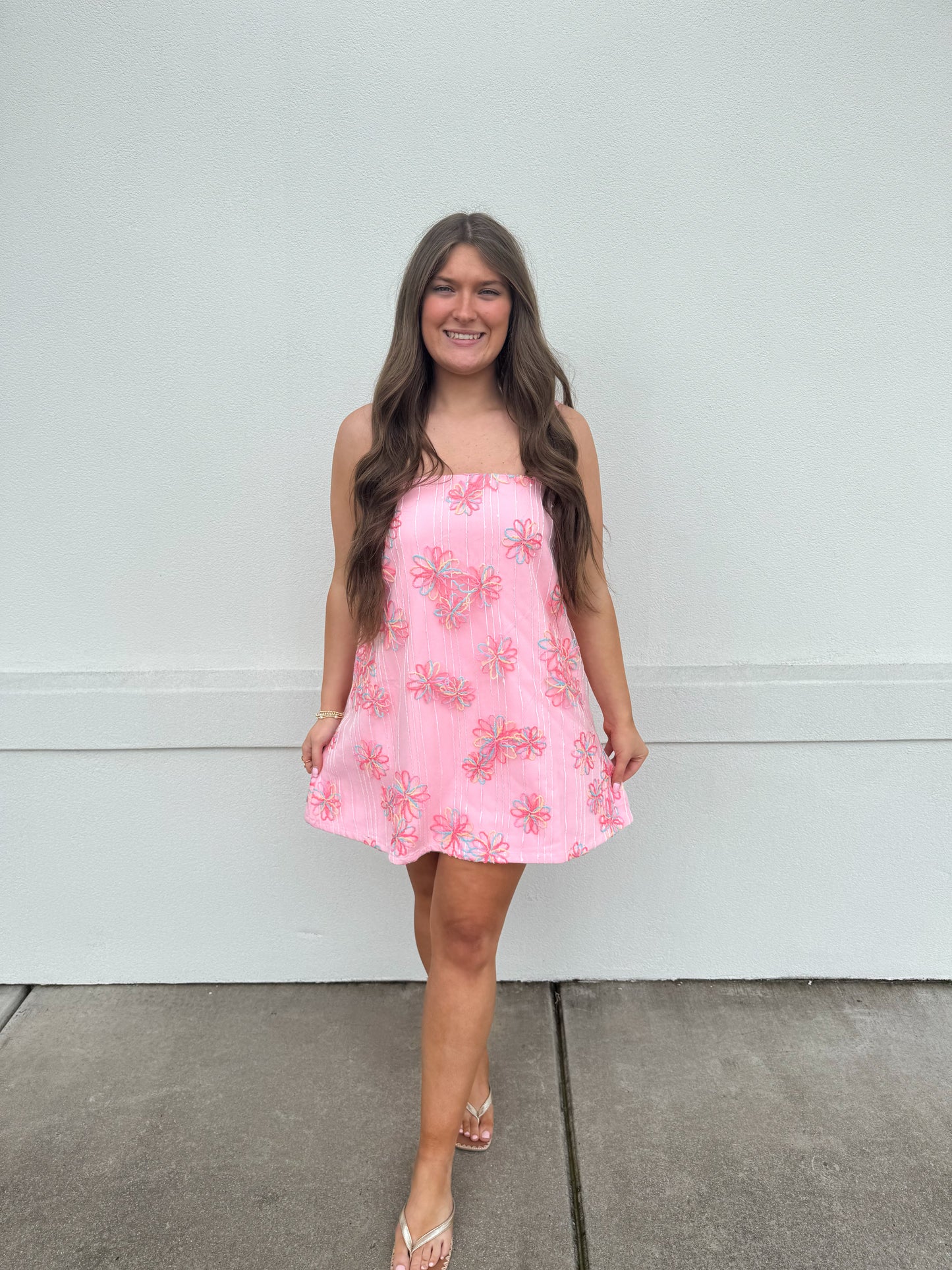 Blaire Lace Flower Mini Dress
