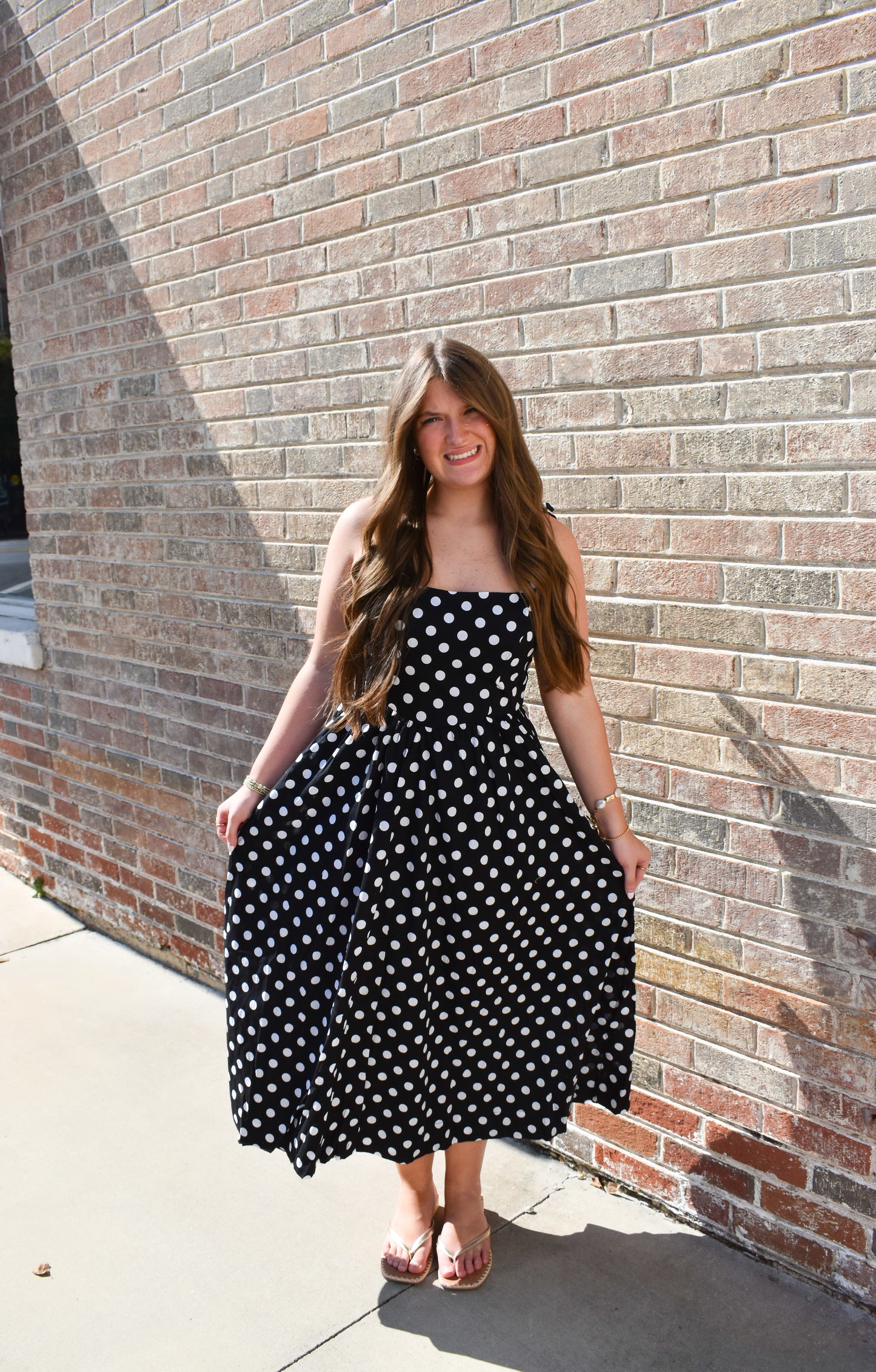 Rachel Polka Dot Midi Dress