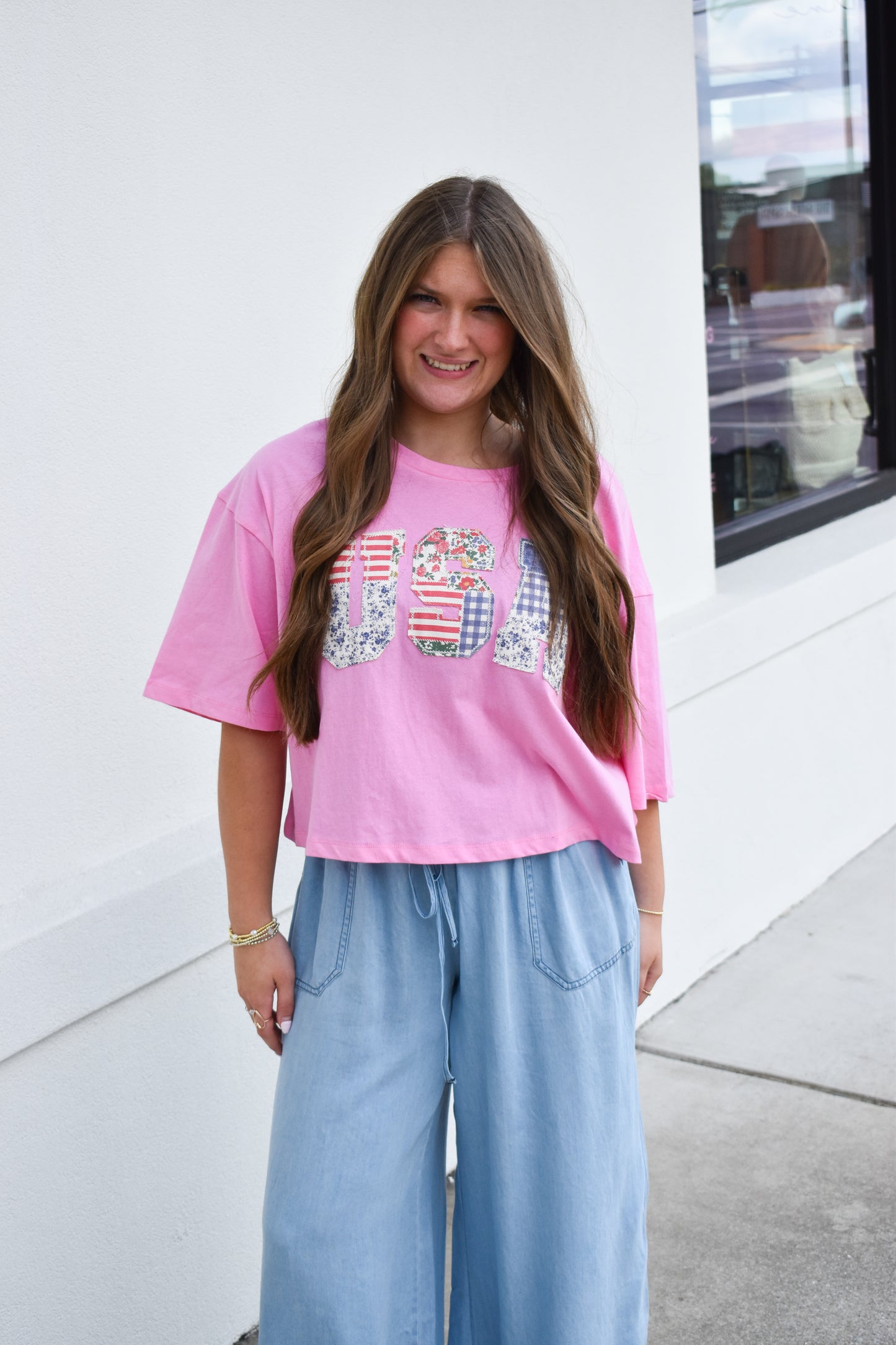Light Denim Flowy Tie Pants
