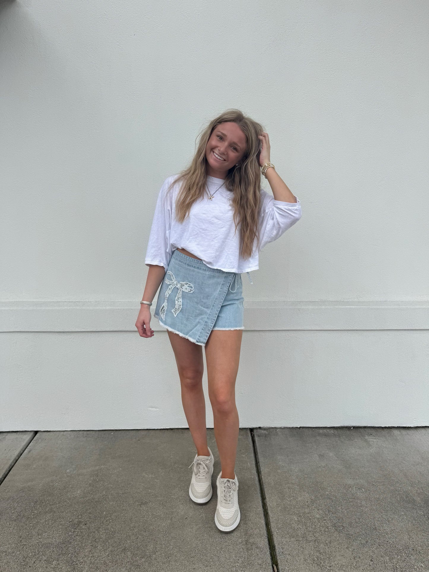 Emma Denim Bow Skort