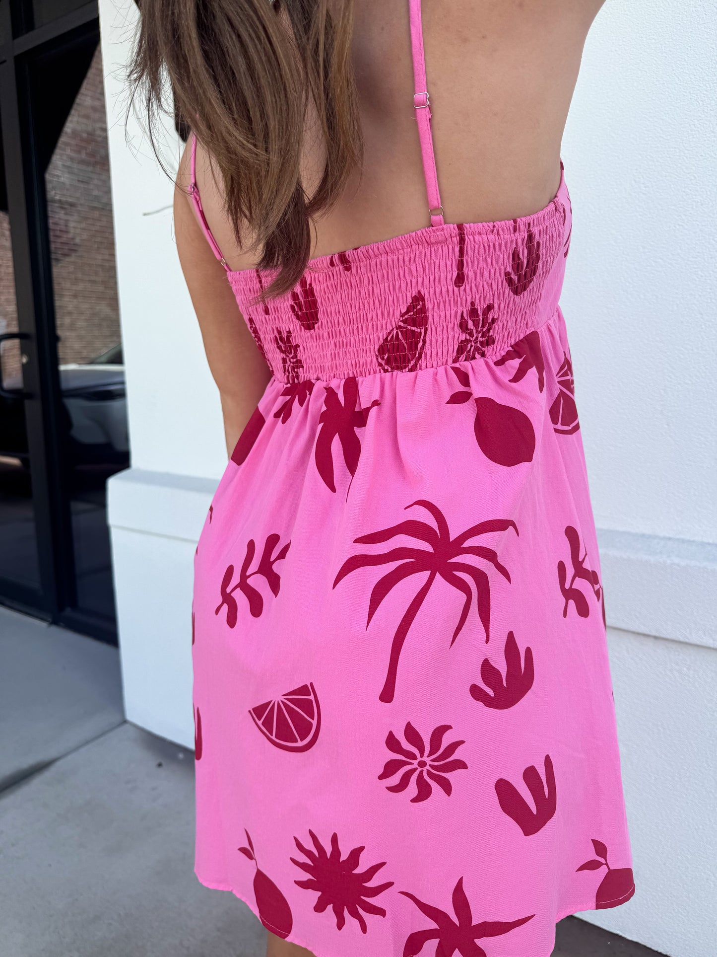Pink Tropical Dress