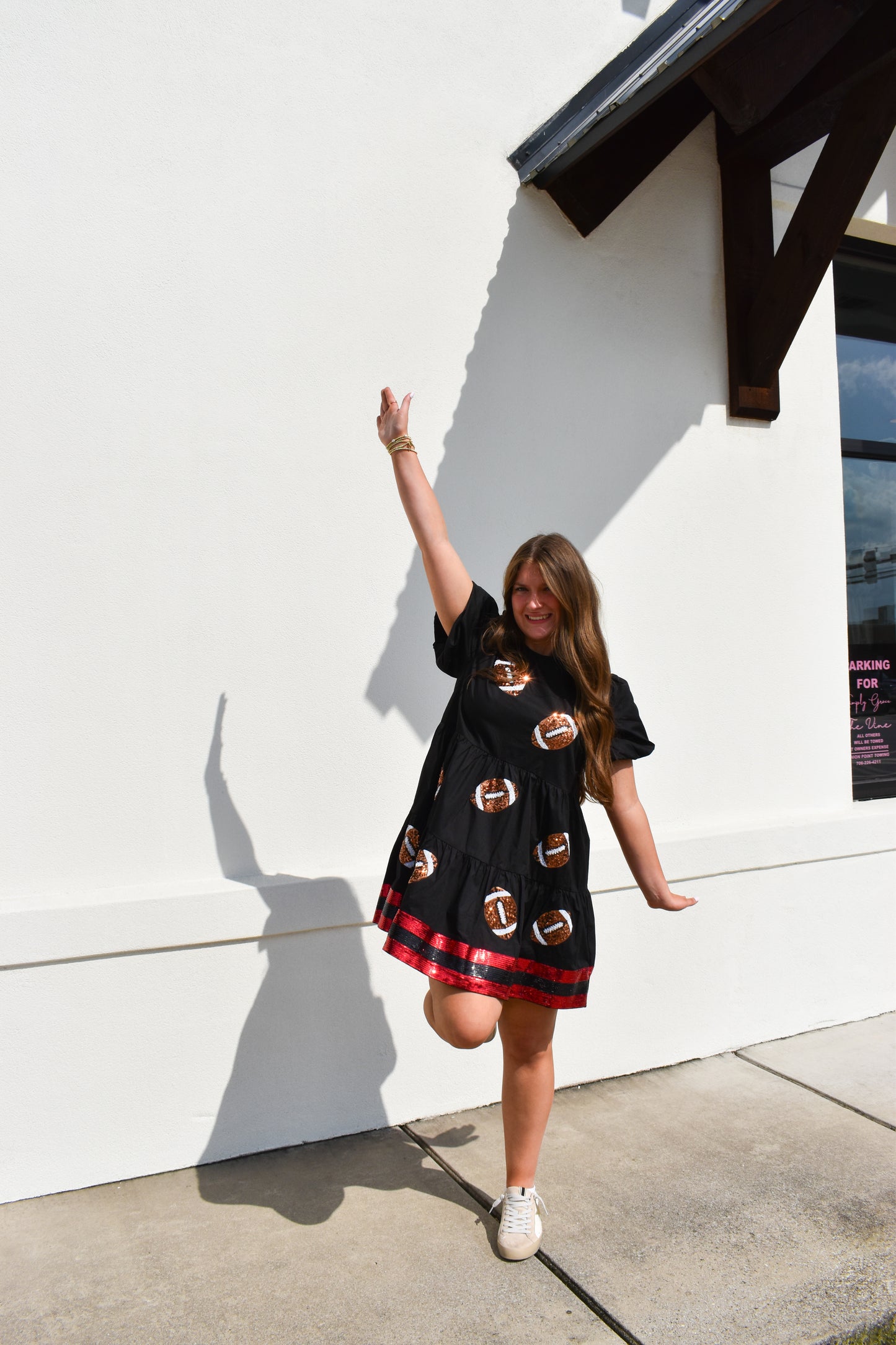 Sequin Football Tiered Dress