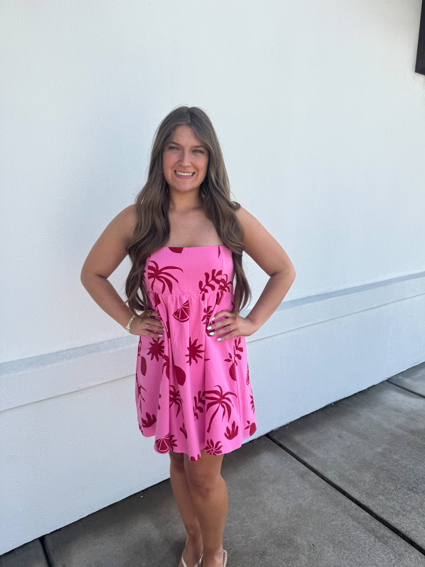 Pink Tropical Dress