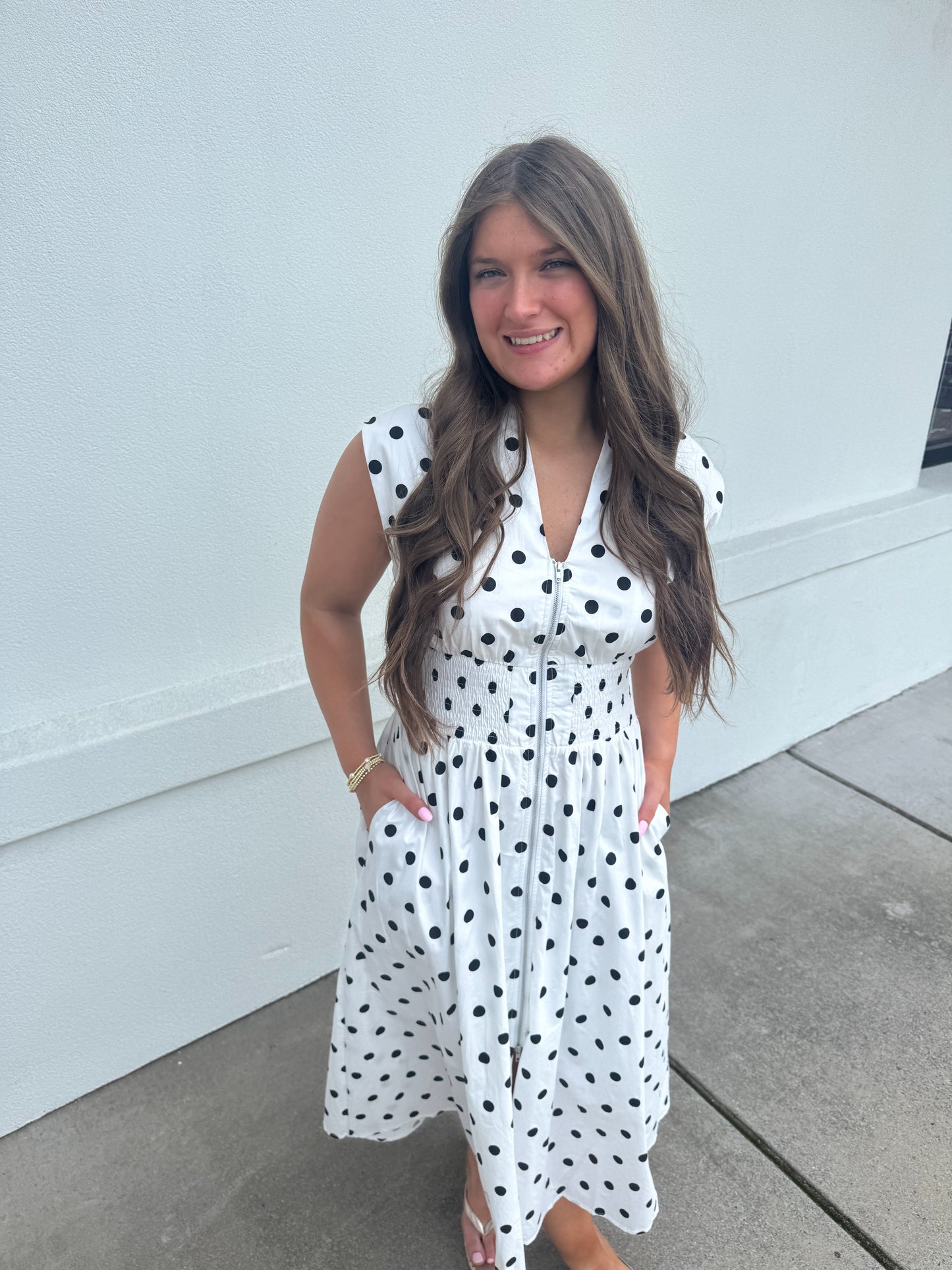 Bella Polka Dot Midi Dress