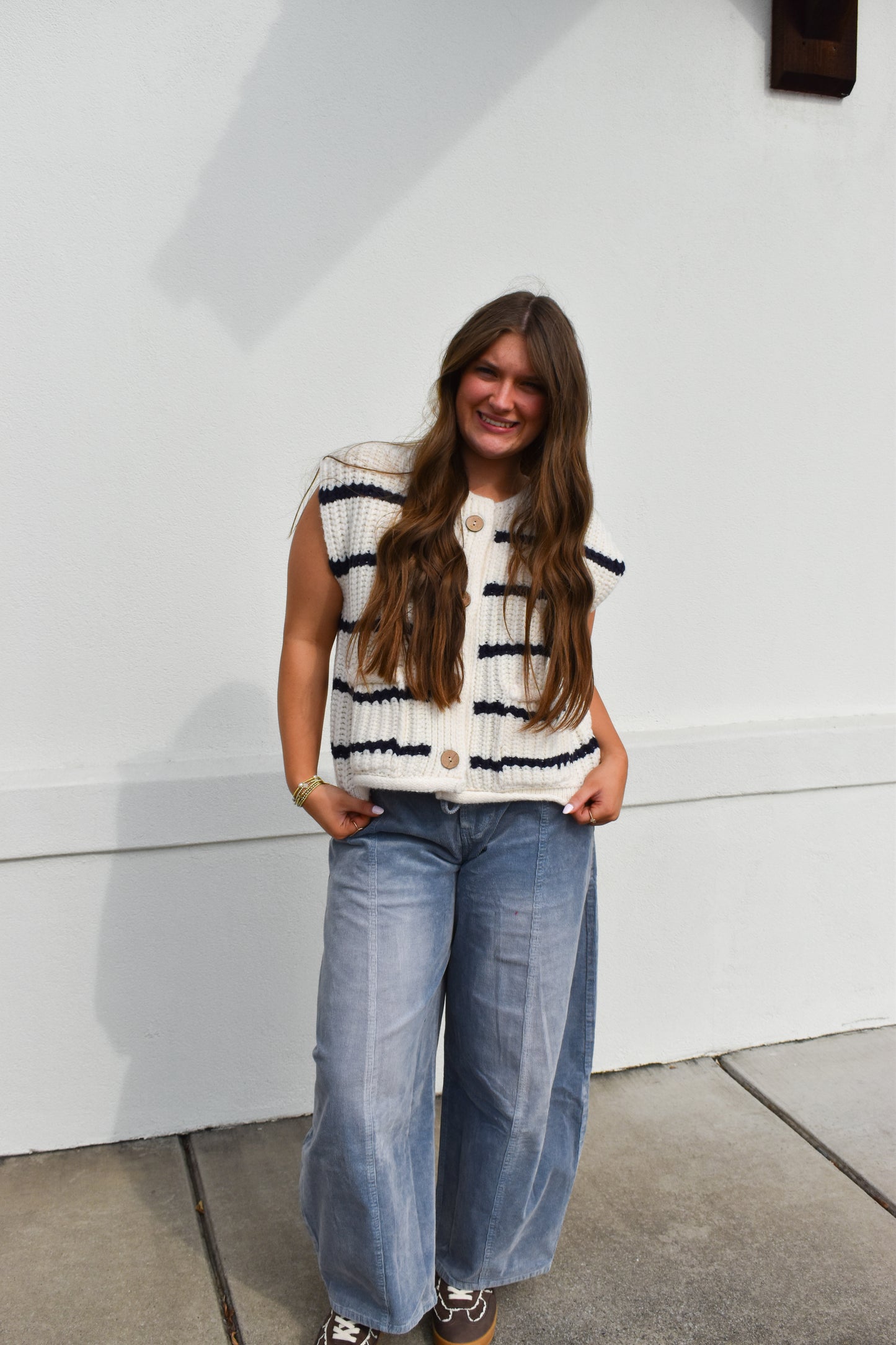 Chunky Stripe Sweater Vest