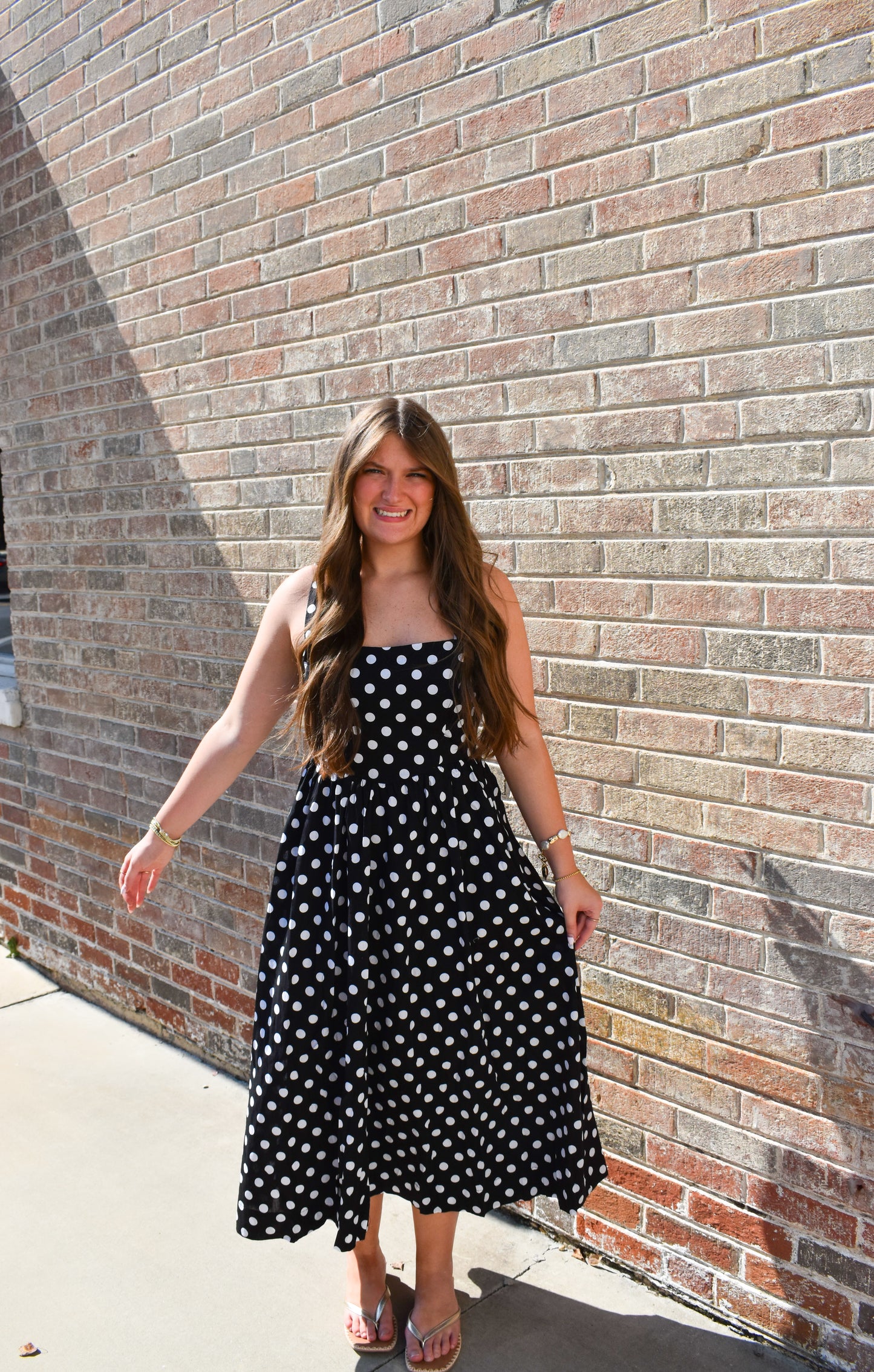 Rachel Polka Dot Midi Dress