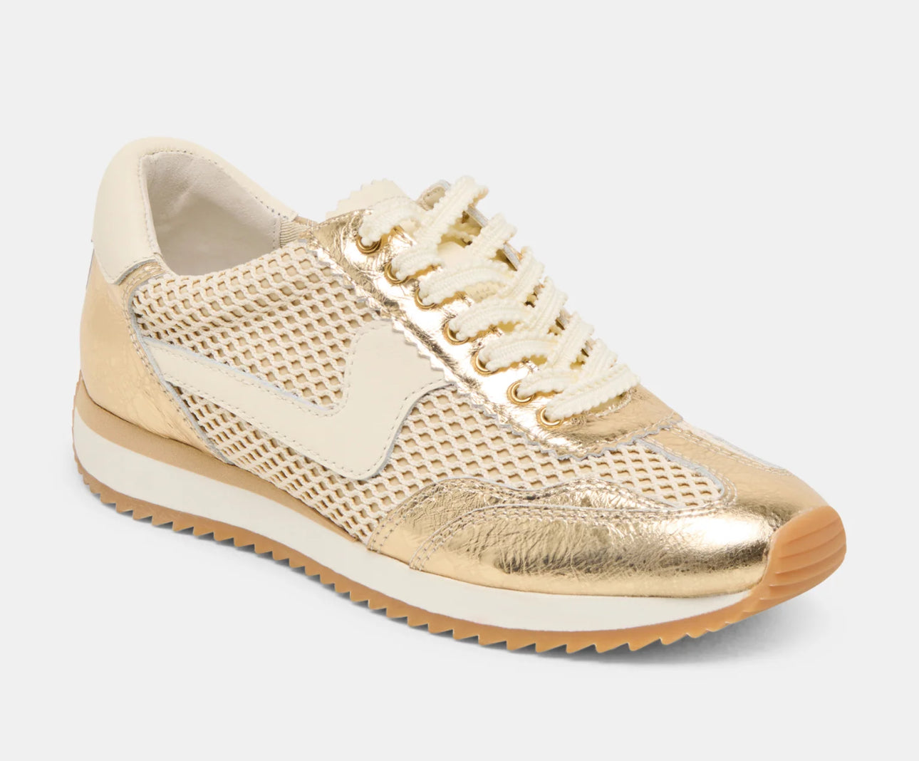 Dolce Vita Gold Woven Mesh Sneakers