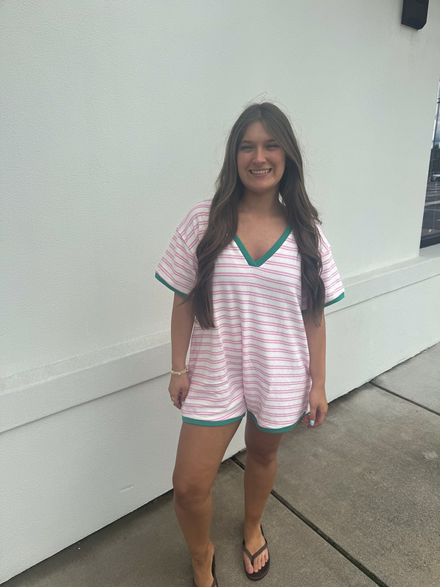 Striped Knit Romper