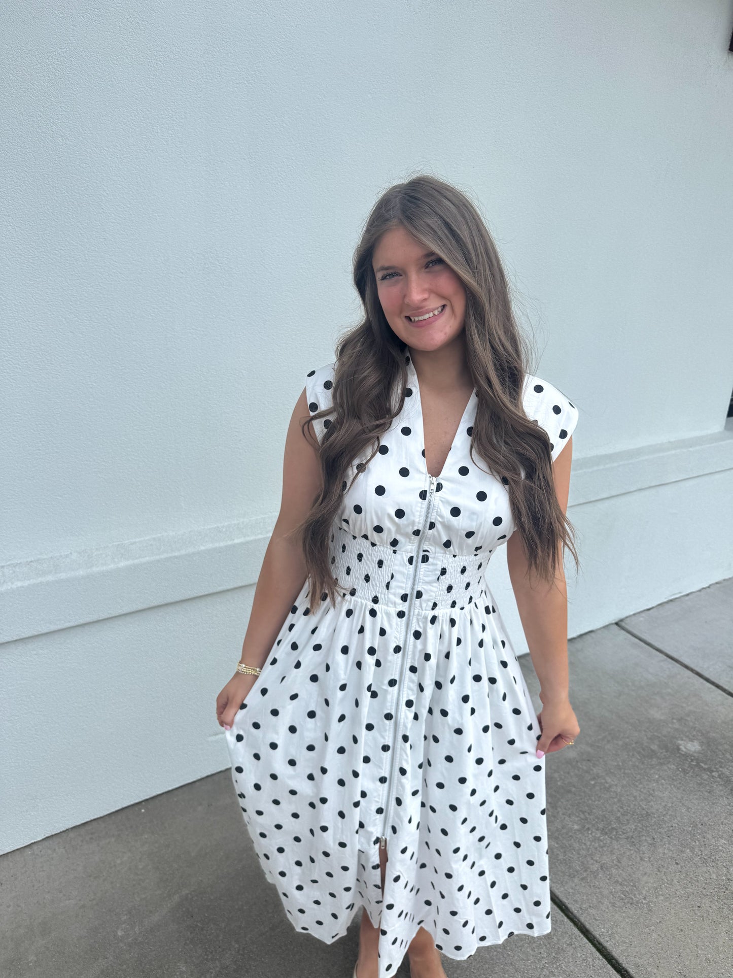 Bella Polka Dot Midi Dress