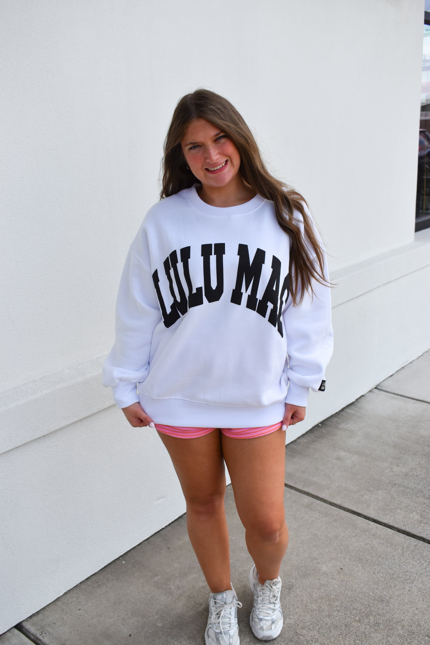 Lulu Mac Sweatshirt: White/Black