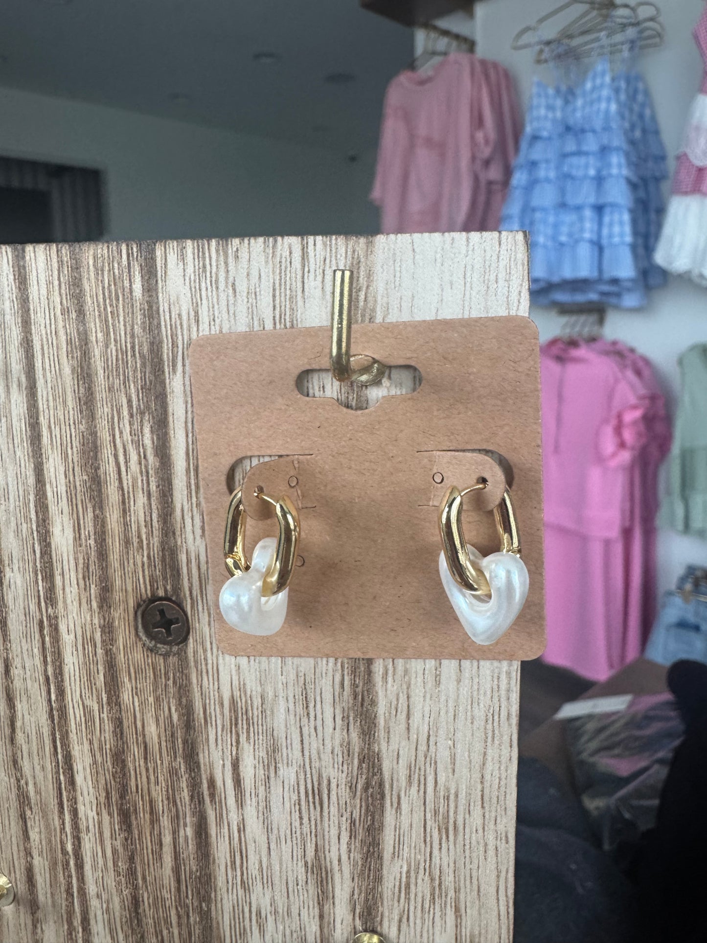 White Custard Earrings