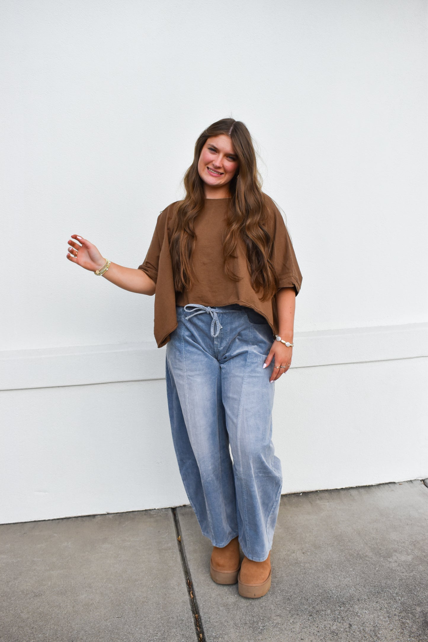 Iris Brown Oversized Top