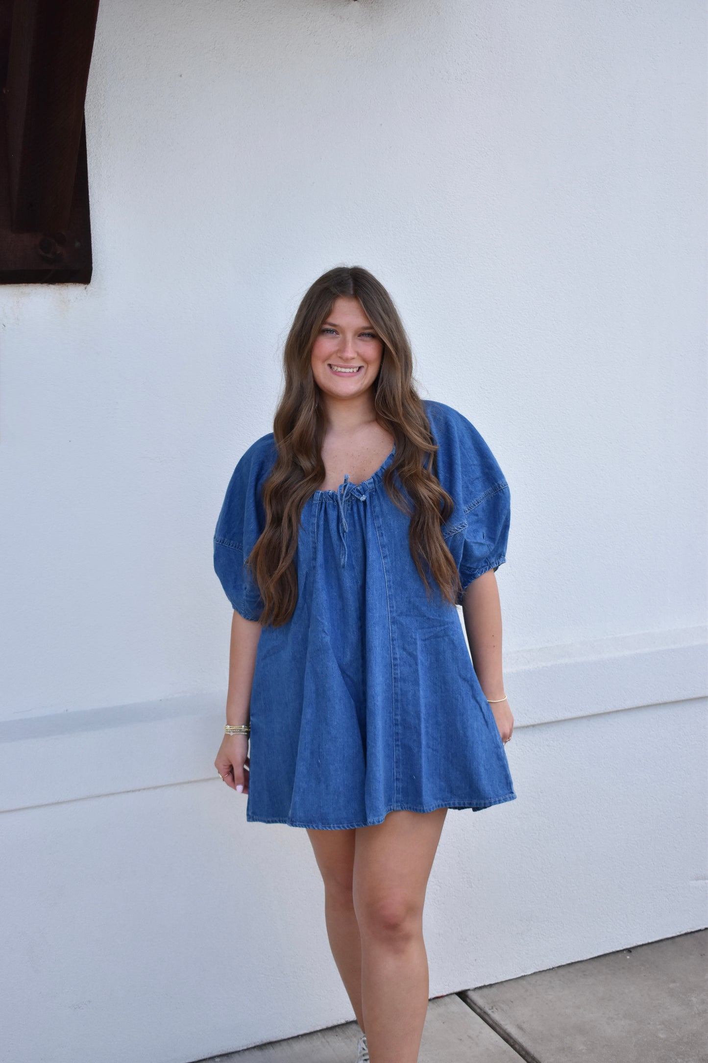 Olivia Denim Tie Romper