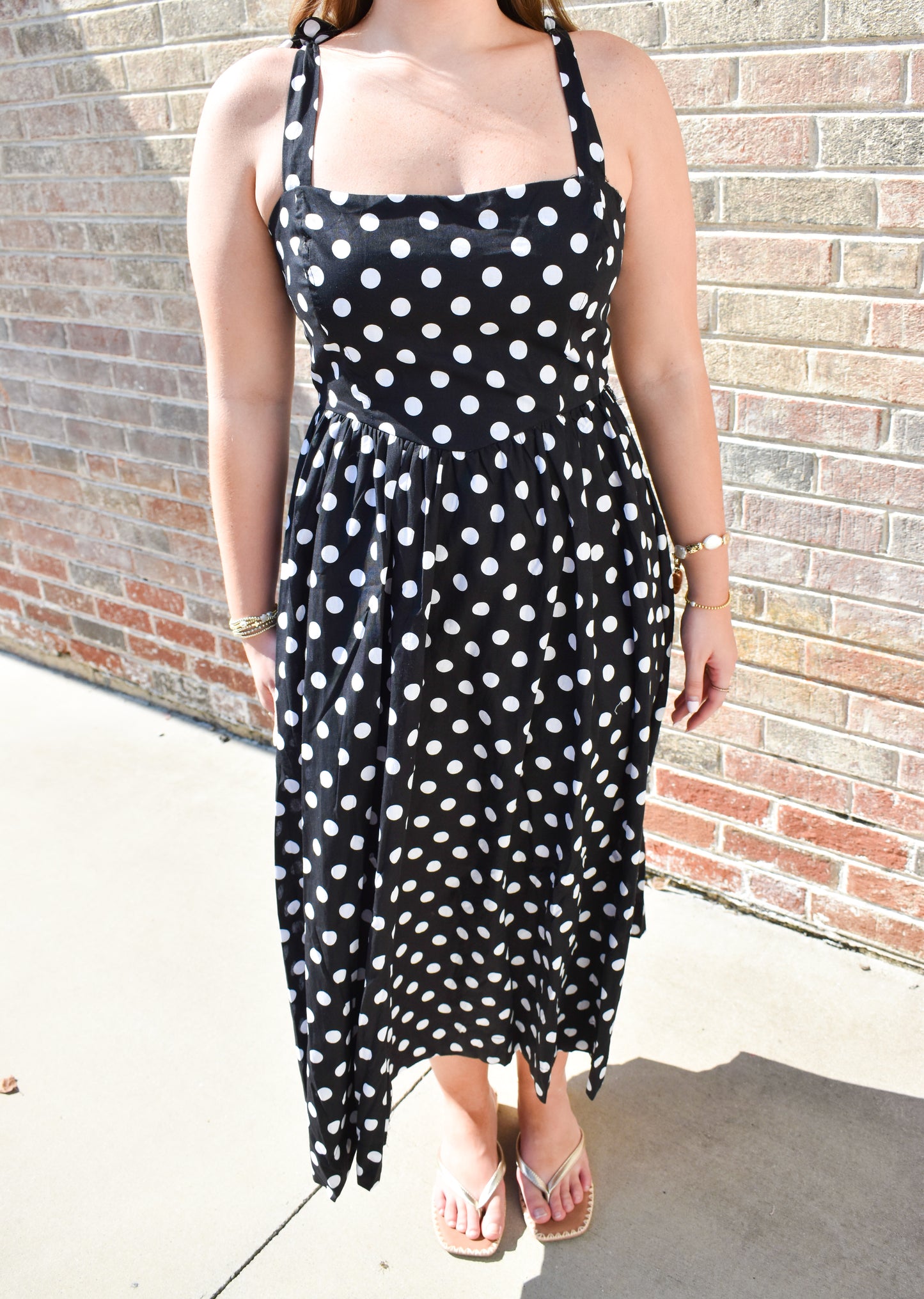 Rachel Polka Dot Midi Dress