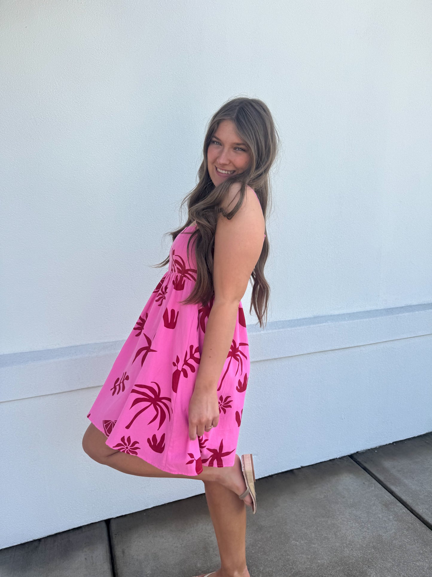 Pink Tropical Dress