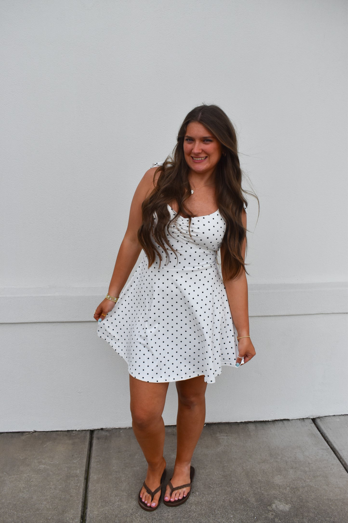 Izzy Polka Dot Athletic Dress