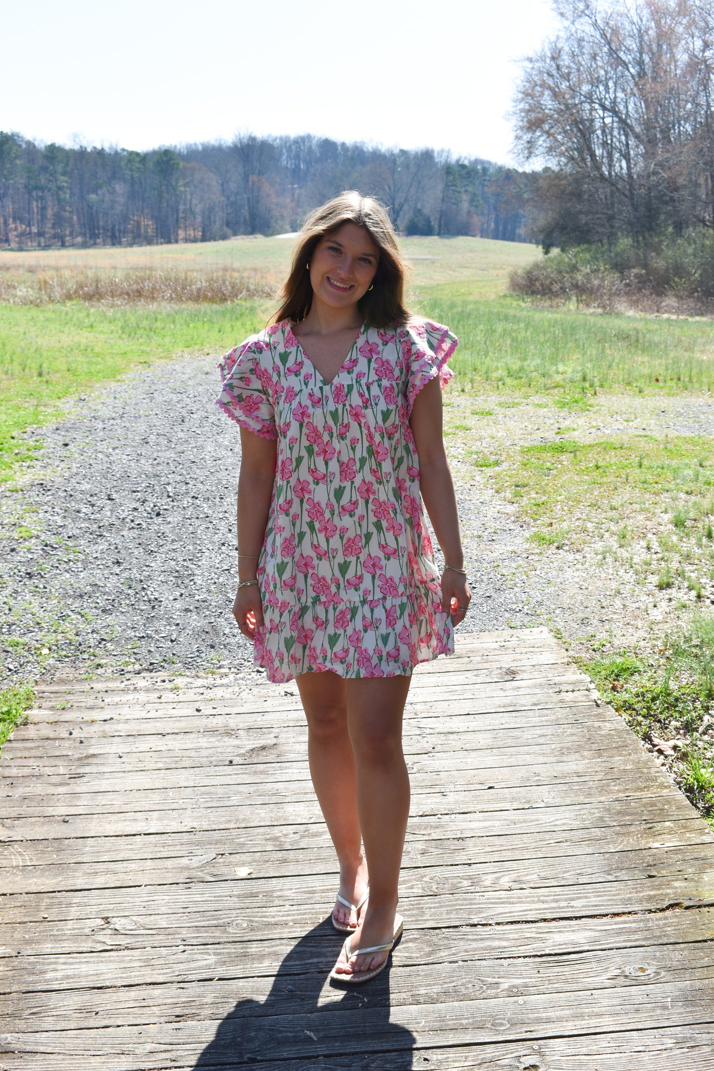 Rosie Floral Ruffle Mini Dress