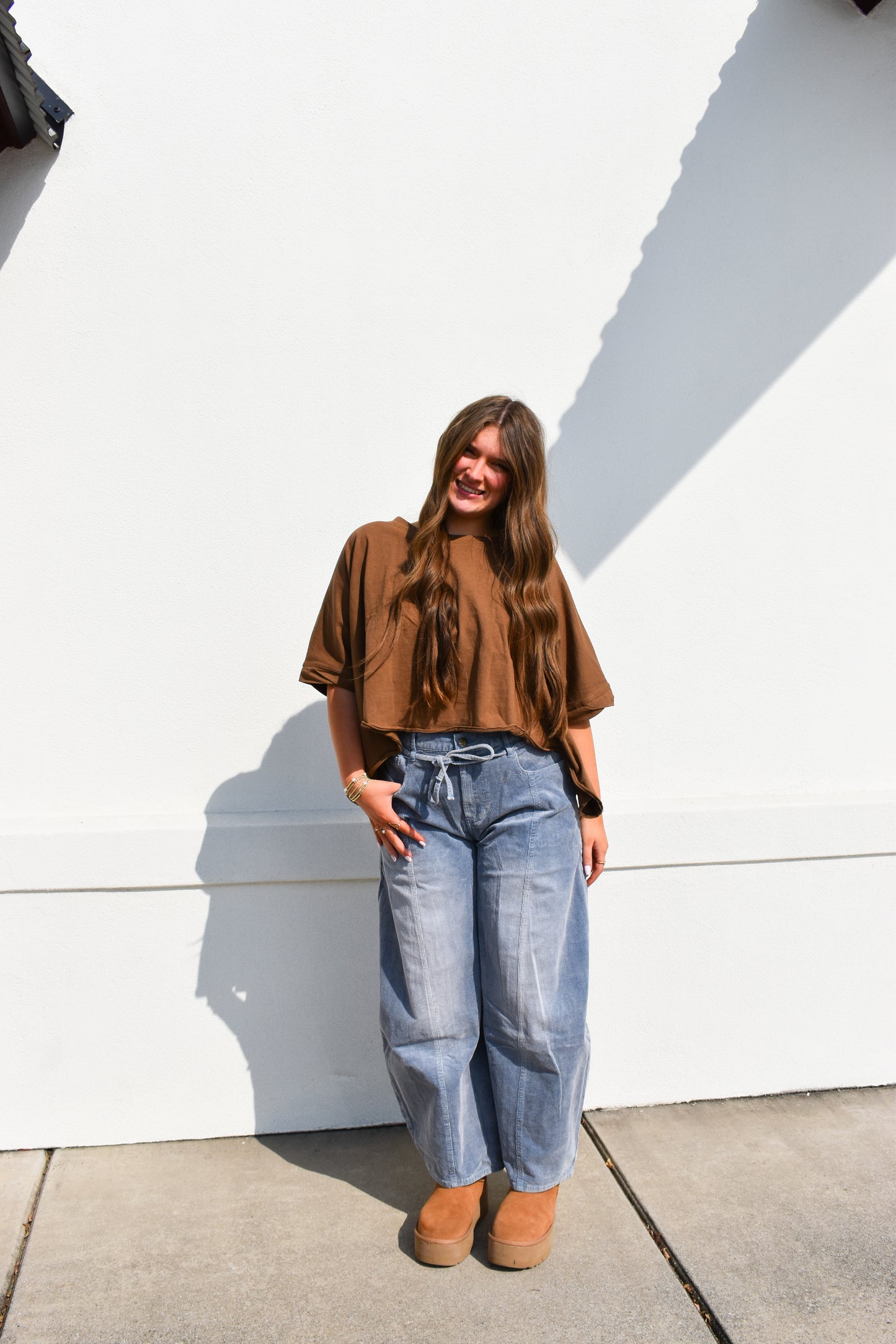 Iris Brown Oversized Top