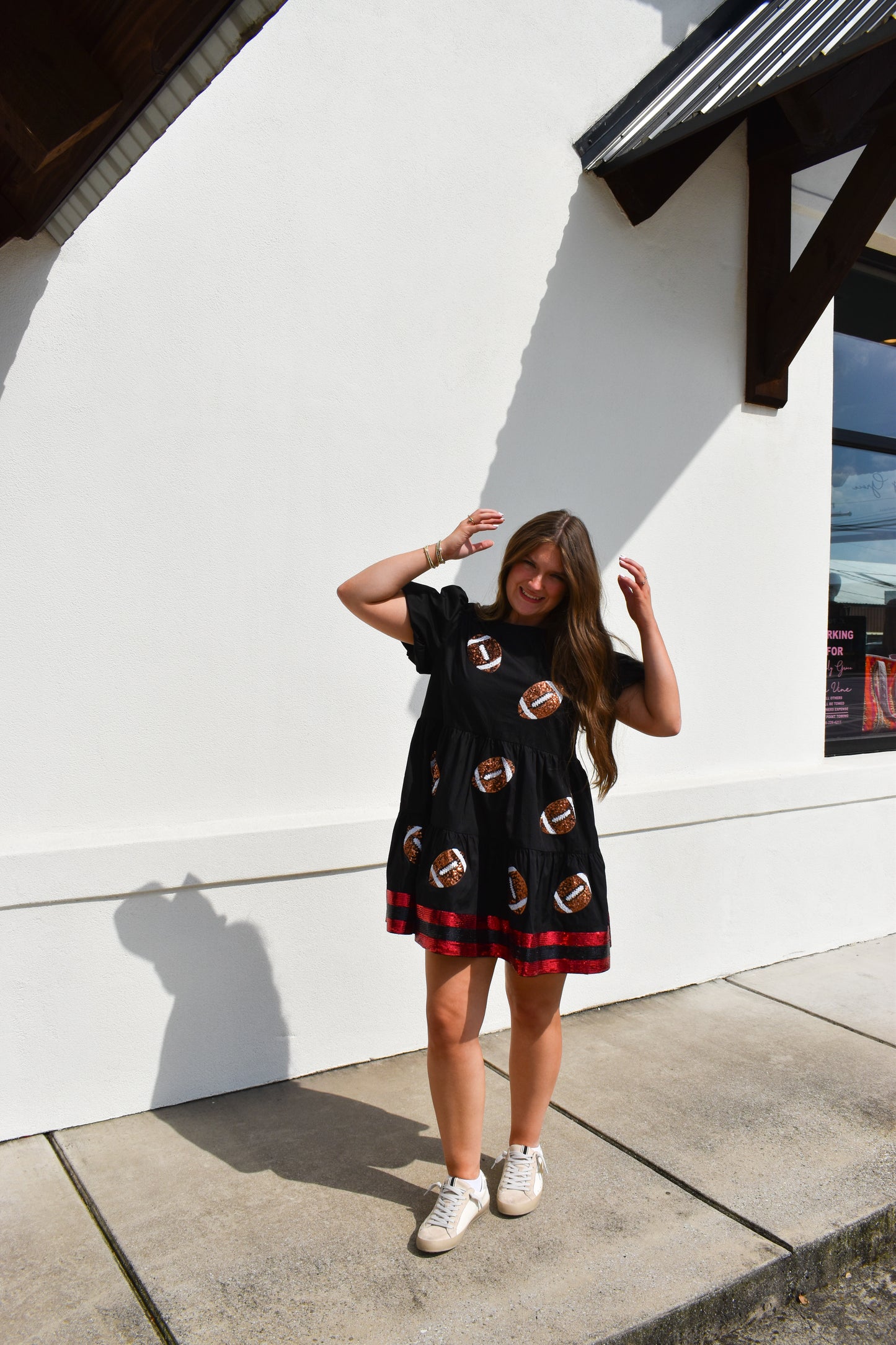 Sequin Football Tiered Dress