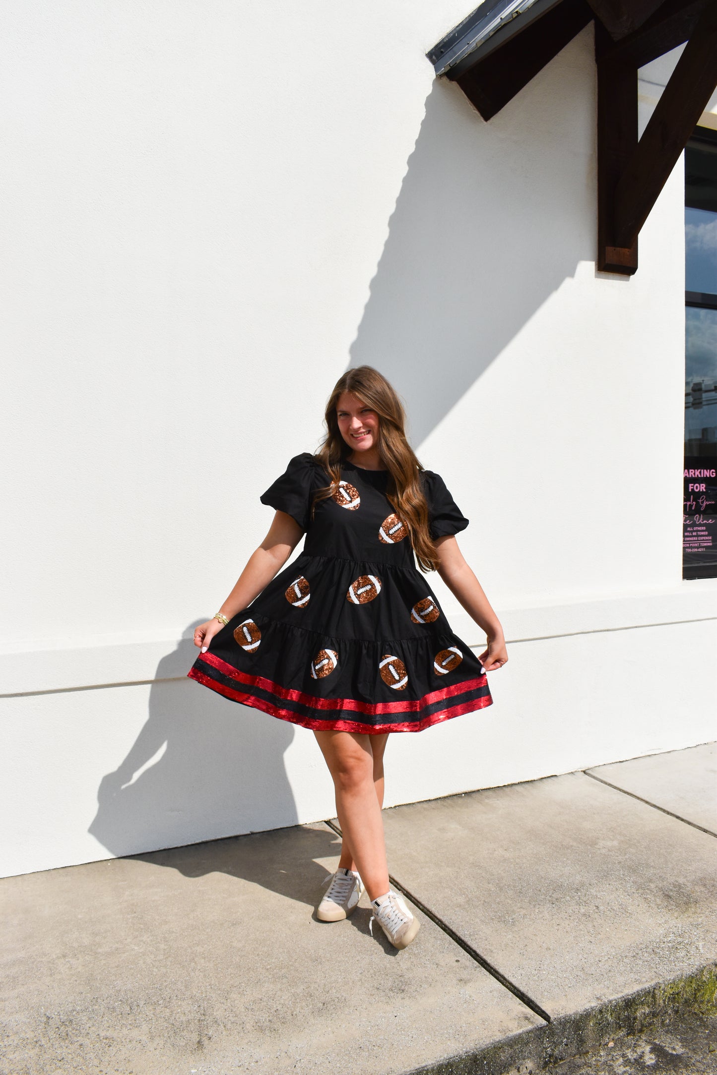 Sequin Football Tiered Dress