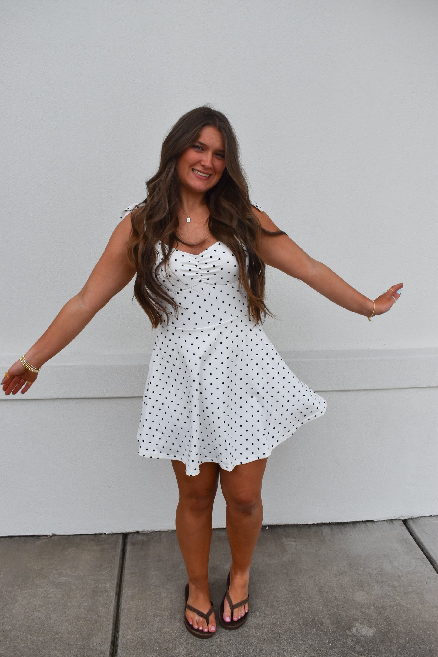 Izzy Polka Dot Athletic Dress