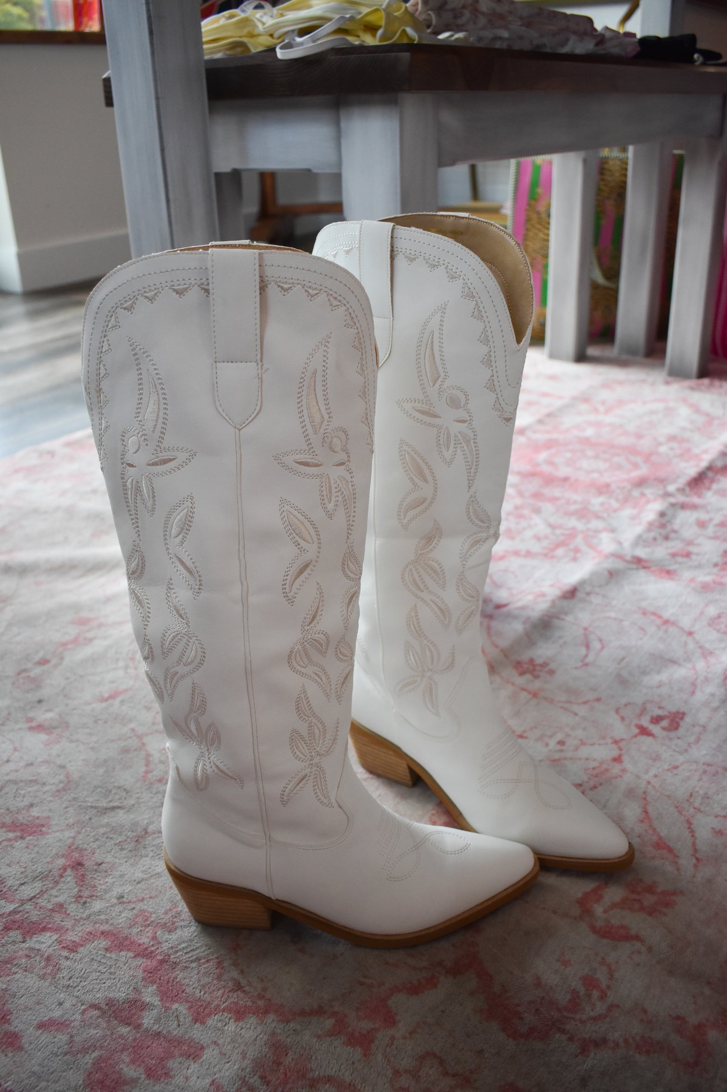 The Cowgirl Staple White Boots