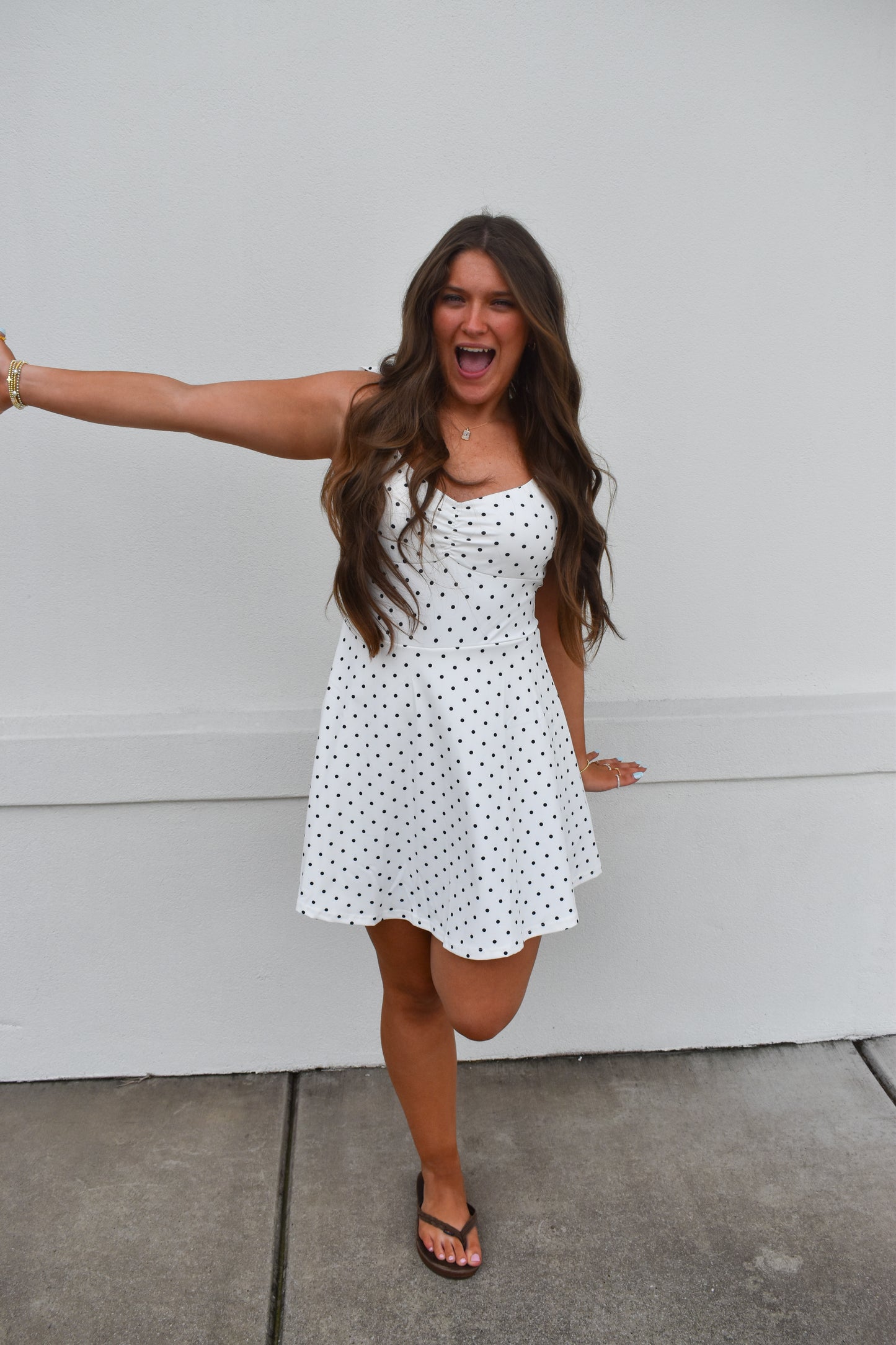 Izzy Polka Dot Athletic Dress