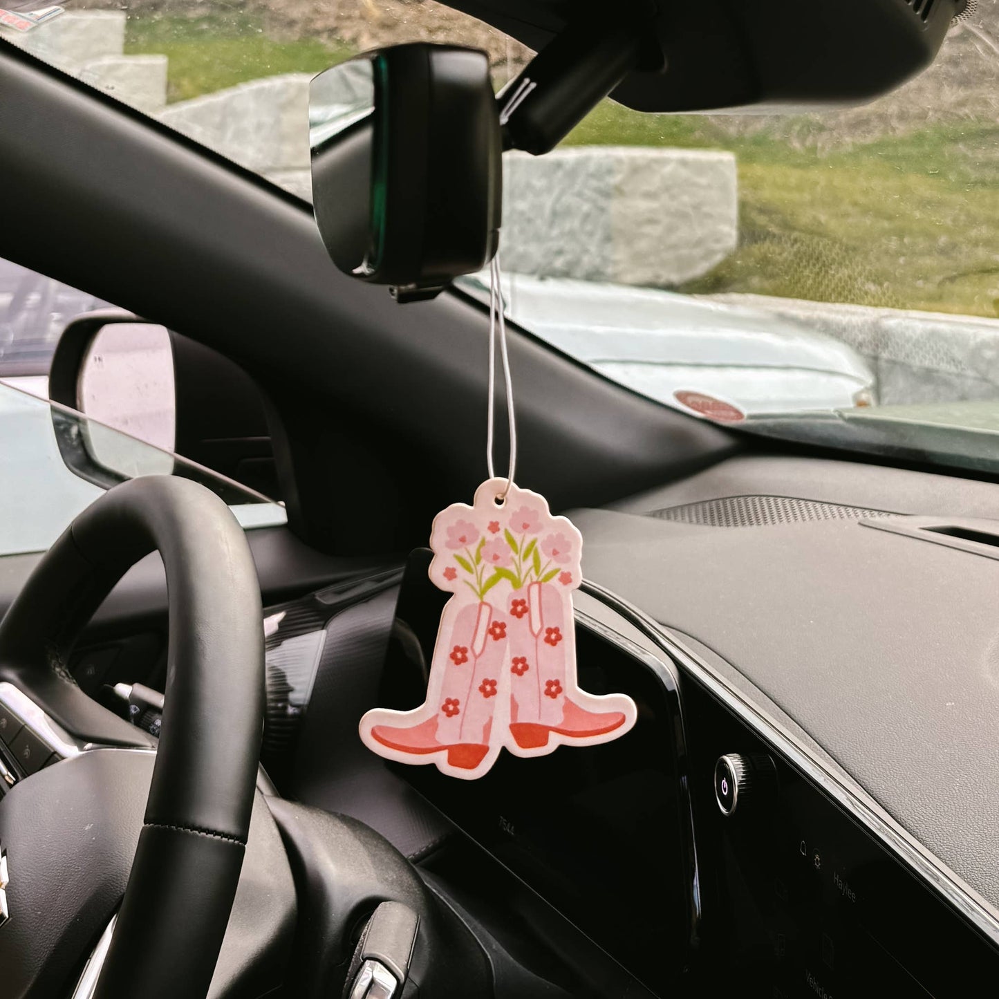 Sweet Ride Car Air Freshener: Dainty Floral Navy