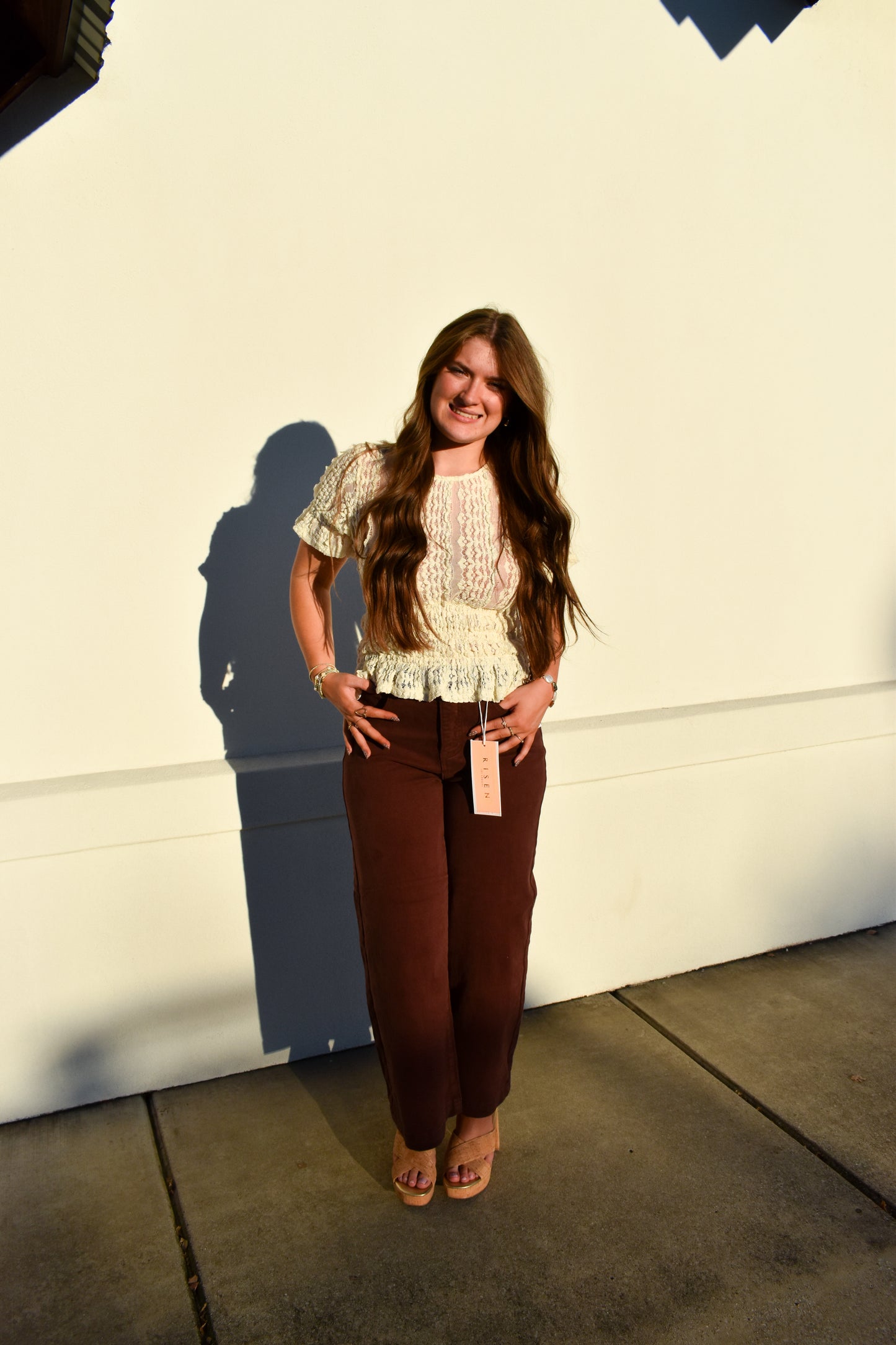 Short Sleeve Lace Blouse