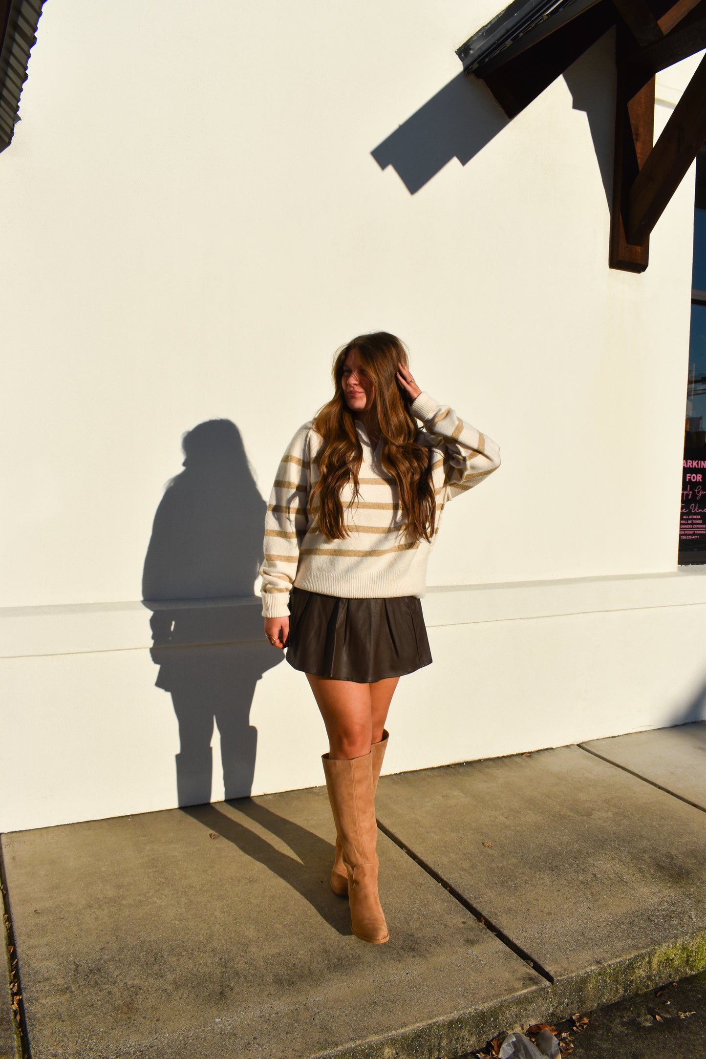 Ginger Leather Skirt