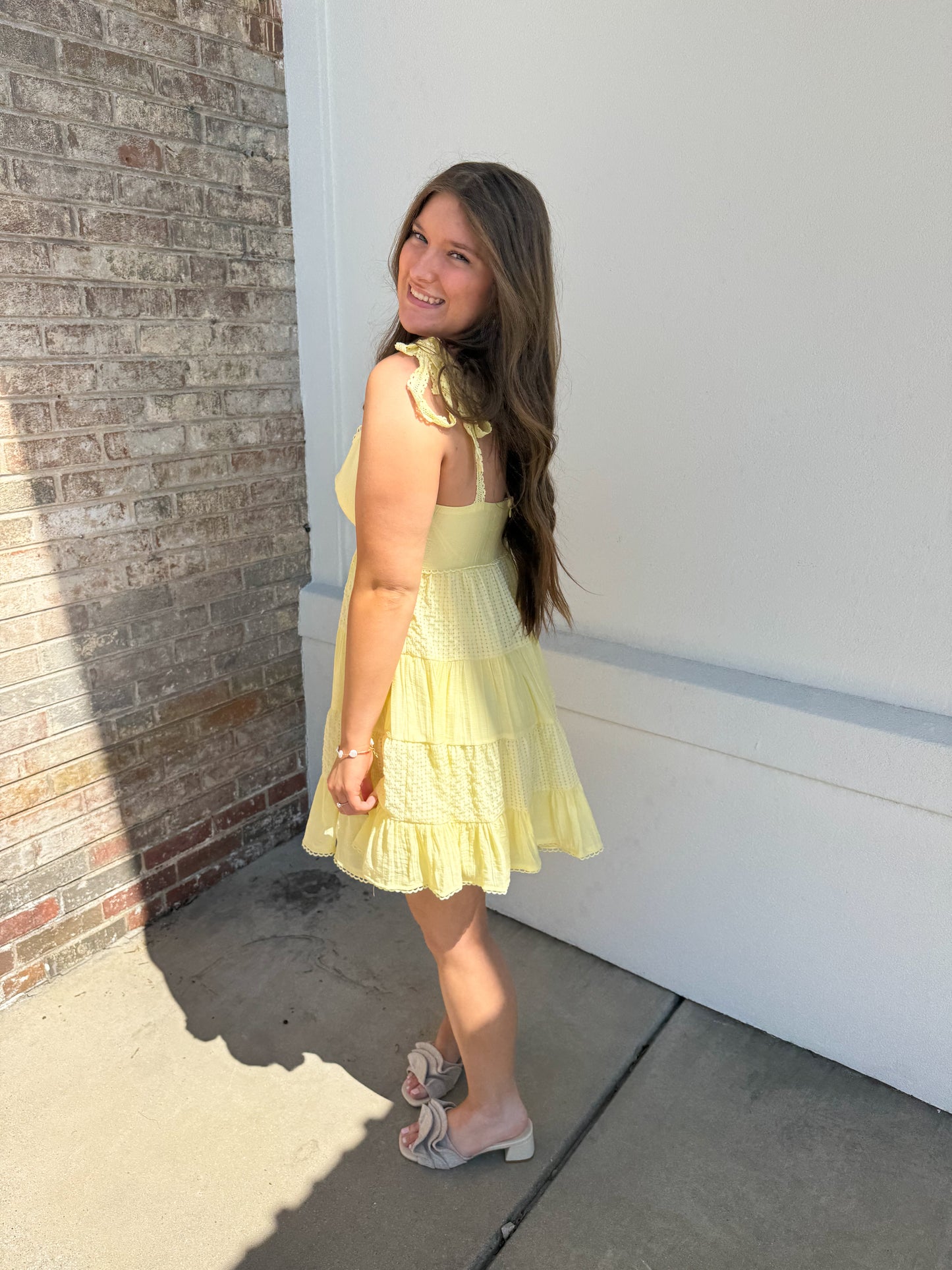 Textured Lace Mini Dress