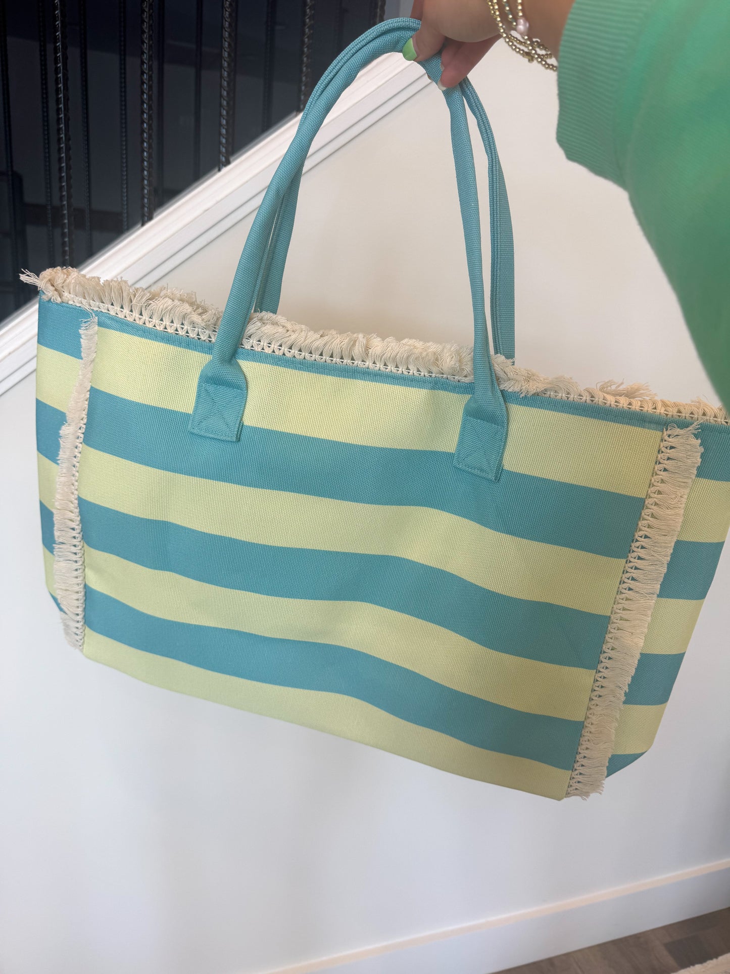 Summer Striped Tote Bag