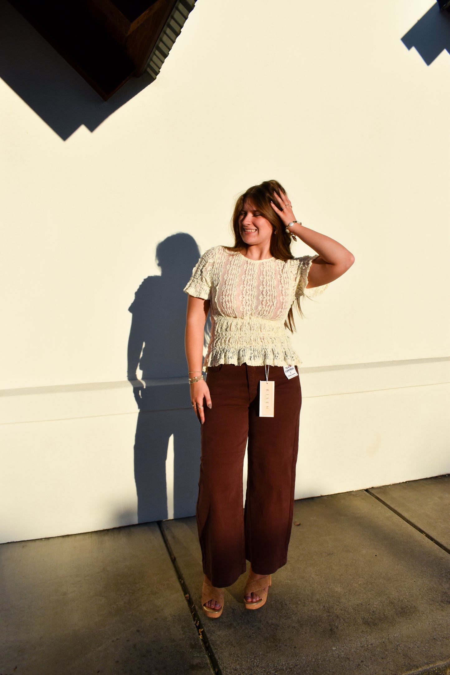 Short Sleeve Lace Blouse
