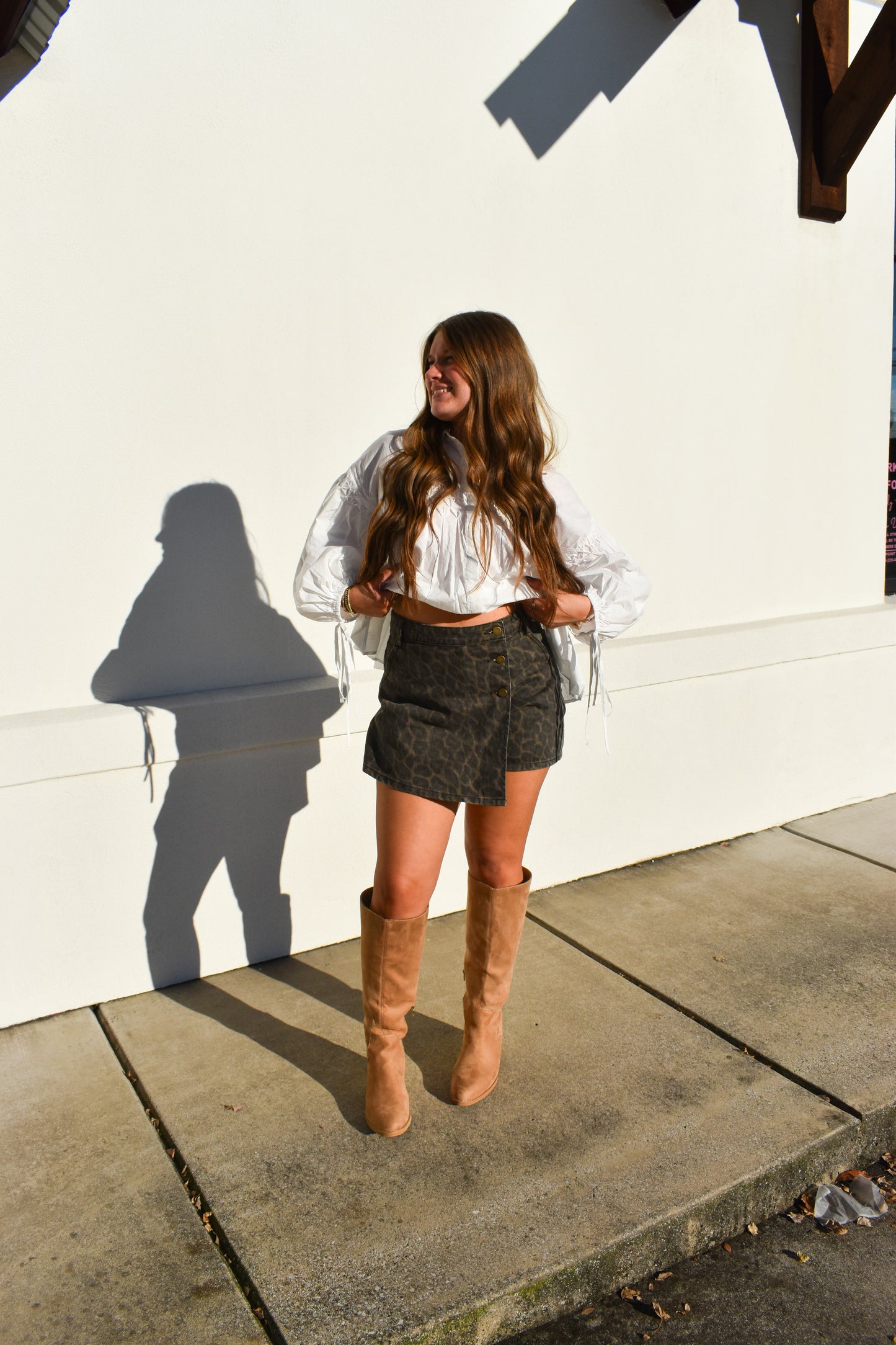 Leopard Print Skort