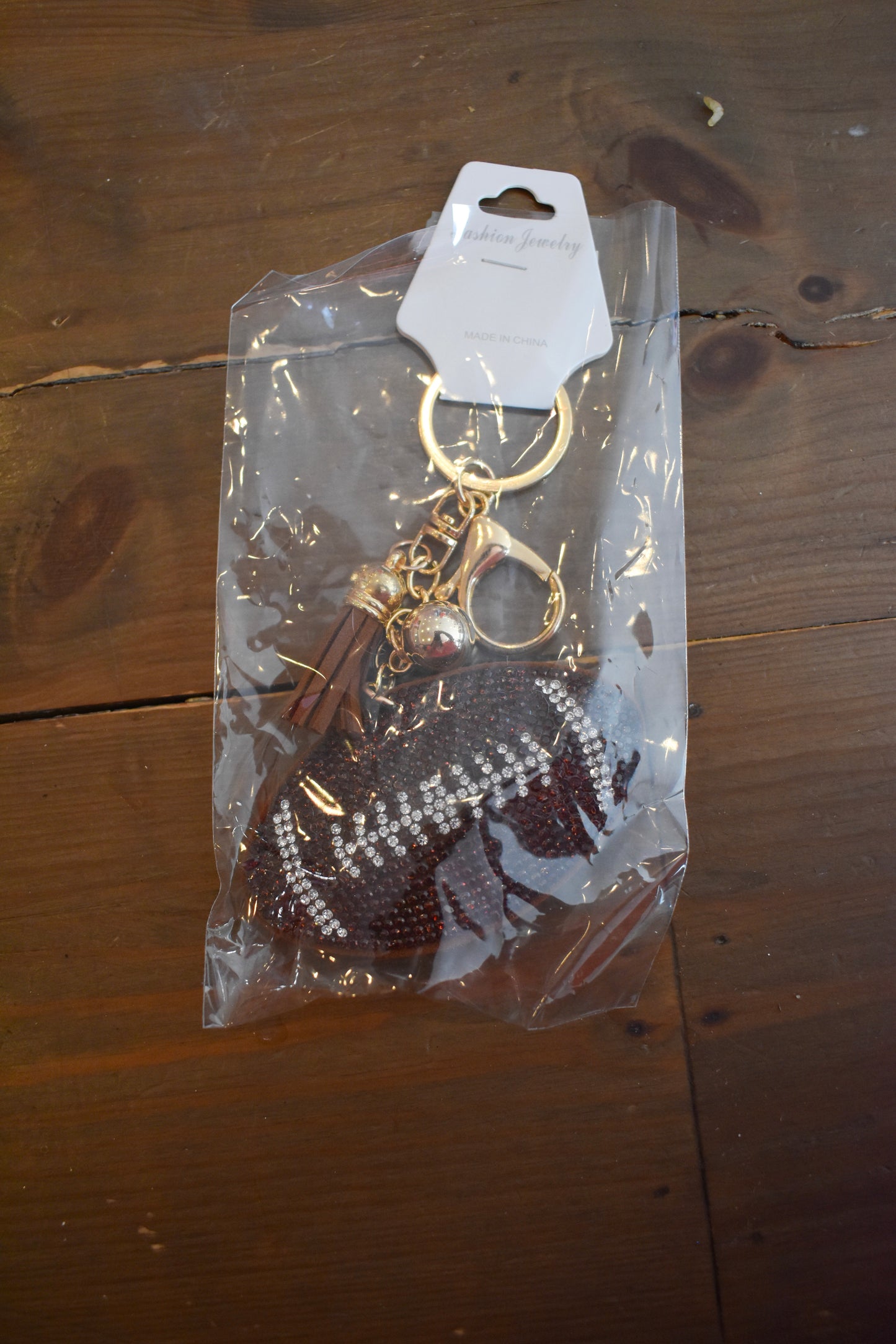 Football Crystal Bling Keychains