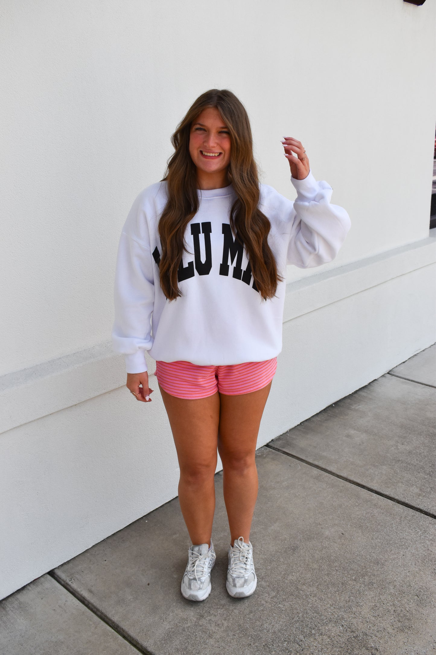 Lulu Mac Sweatshirt: White/Black